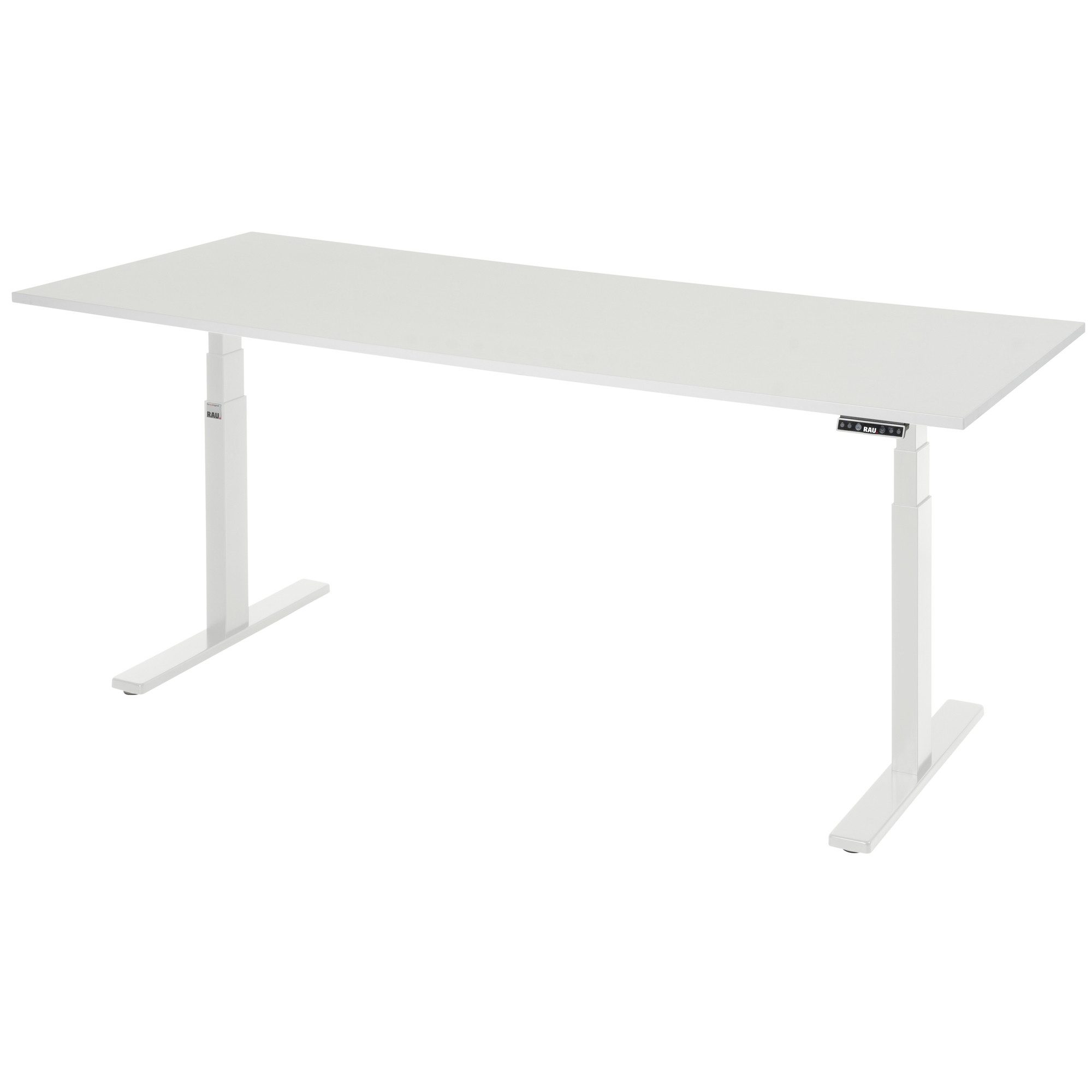 RAU Schreibtisch Schreibtisch adlatus 100 2000x800x650-1300 M-Platte lichtgrau