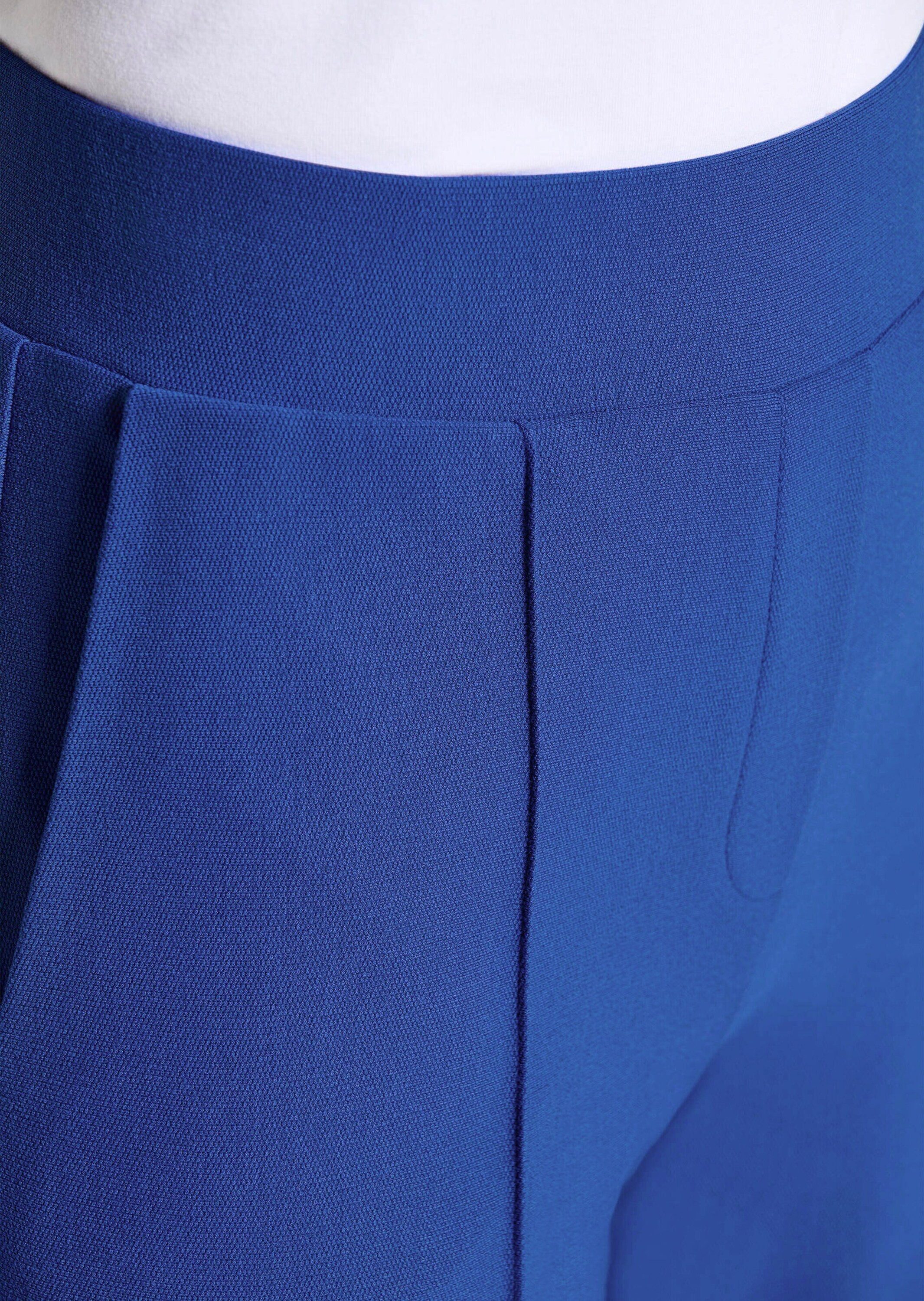 GOLDNER Stoffhose Elegante Stoffhose mit Biesen Schlupfhose mit Rundum-Dehnbund, Eingriffstaschen und Knöchellänge