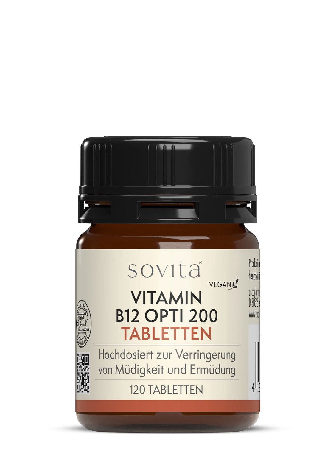 Ascopharm sovita Vitamin B12 Opti Tabletten, 120 Stk. mit 200 µg B12 1, 1 er