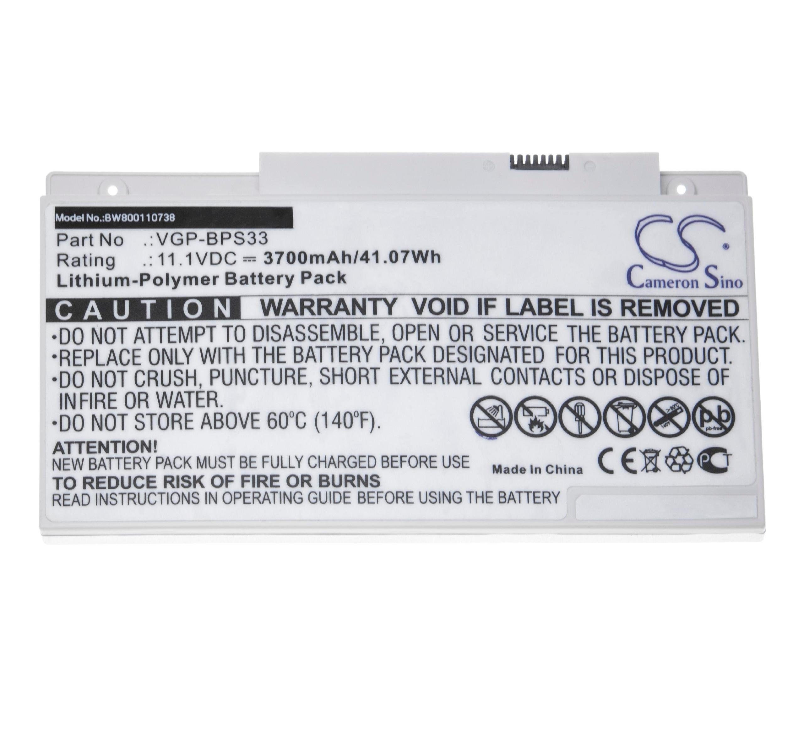 vhbw passend für Sony Vaio SVT14, SVT14112CXS, SVT14113CNS, SVT14113CV, Laptop-Akku 3500 mAh