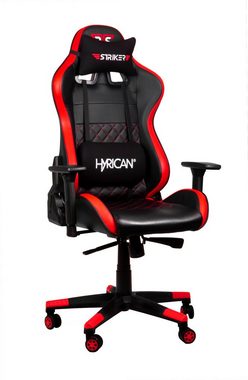 Hyrican Gaming-Stuhl Striker "Code Red XL" ergonomischer Gamingstuhl, Schreibtischstuhl (Set), inklusive Bodenschutzmatte 1100x1100x2mm