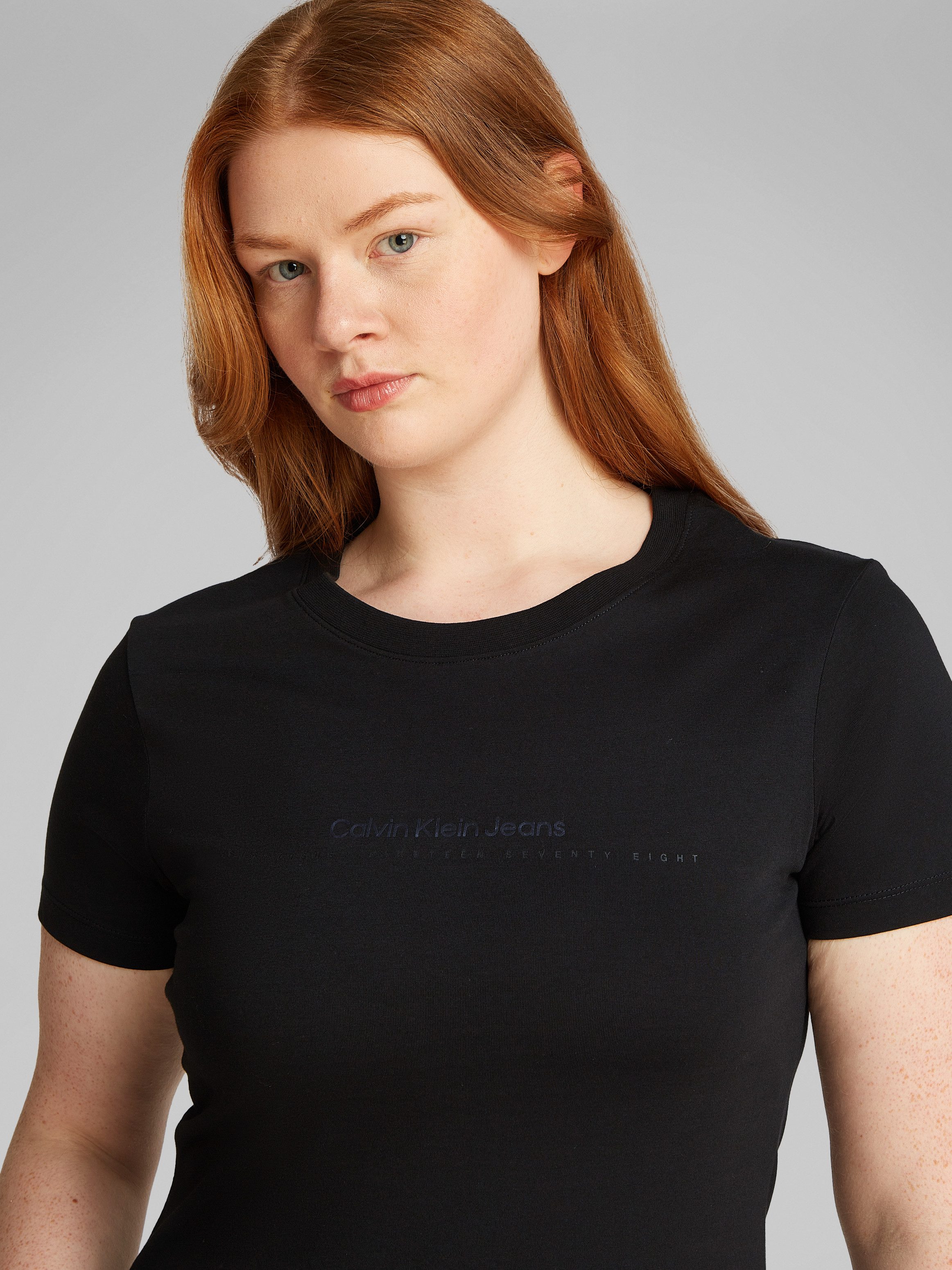 Calvin Klein Jeans Plus T-Shirt PLUS INSTIT GRAPHIC SLIM TEE in großen Größ günstig online kaufen