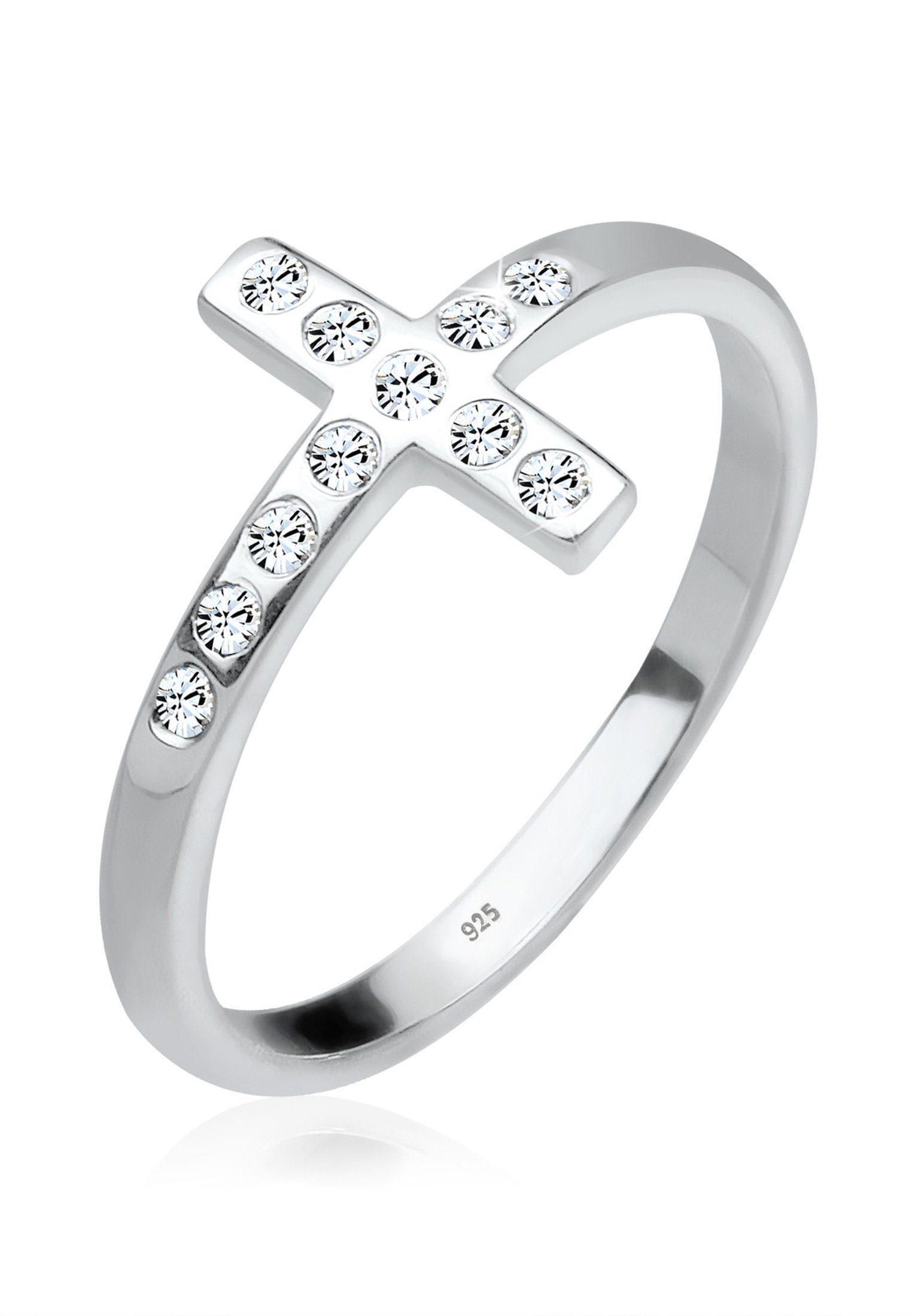 Elli Fingerring Blogger Kreuz Kristalle 925 günstig online kaufen