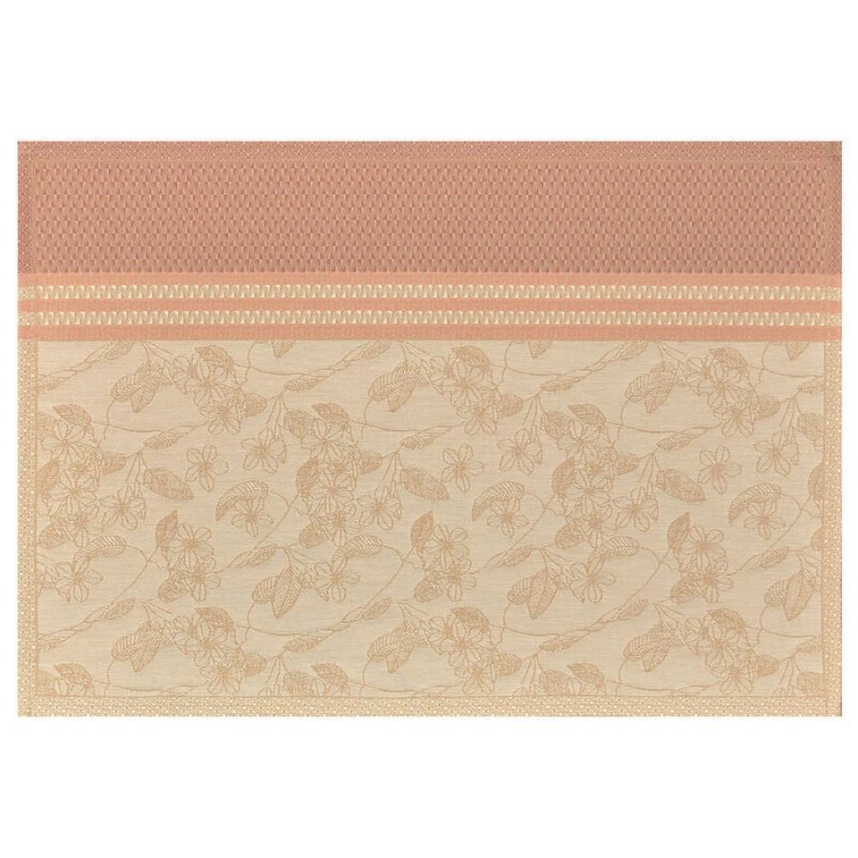 Platzset, Essentiel Gravure Enduit Terre 36x50 cm, Le Jacquard Francais,  (2er Set Tischsets, 2-St), beschichtet, Hergestellt in: Frankreich