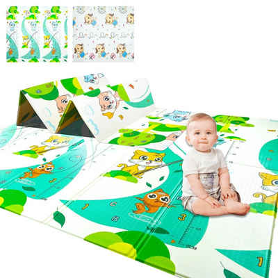Daskoo Spielmatte faltbar Baby Spielmatte (Kinderteppich 180 x 200 x 1 cm), wasserdicht Krabbelmatte doppelseitig, BPA frei & sicher für kleinkind