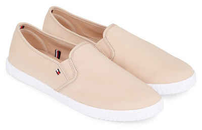 Tommy Hilfiger CANVAS SLIP-ON SNEAKER Slipper Freizeitschuh, Slip On Кроссовки, Sommerschuh mit Gummizug, schmale Form