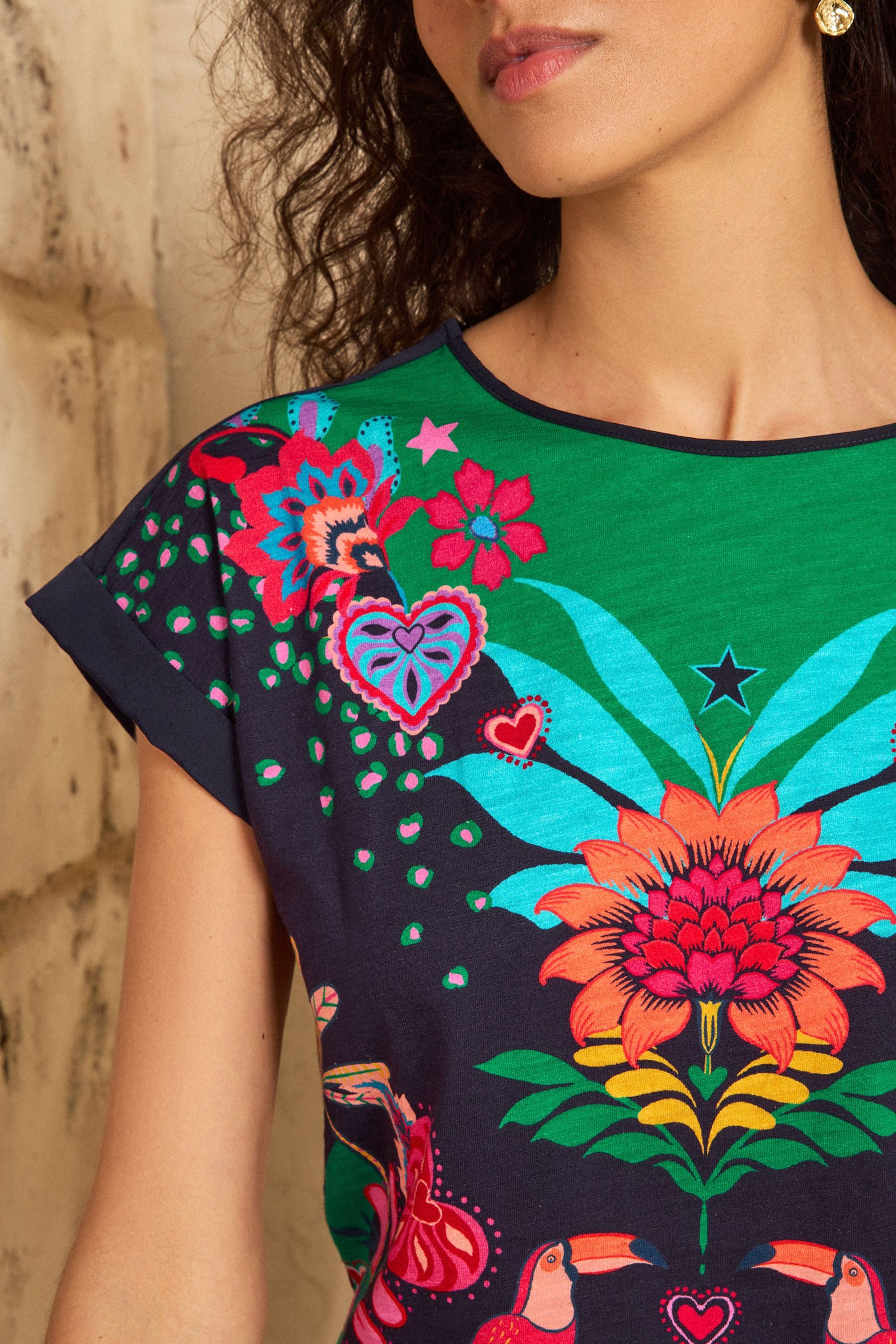 Love & Roses T-Shirt Love & Roses Rundhals-T-Shirt, Kurzgröße (1-tlg) günstig online kaufen