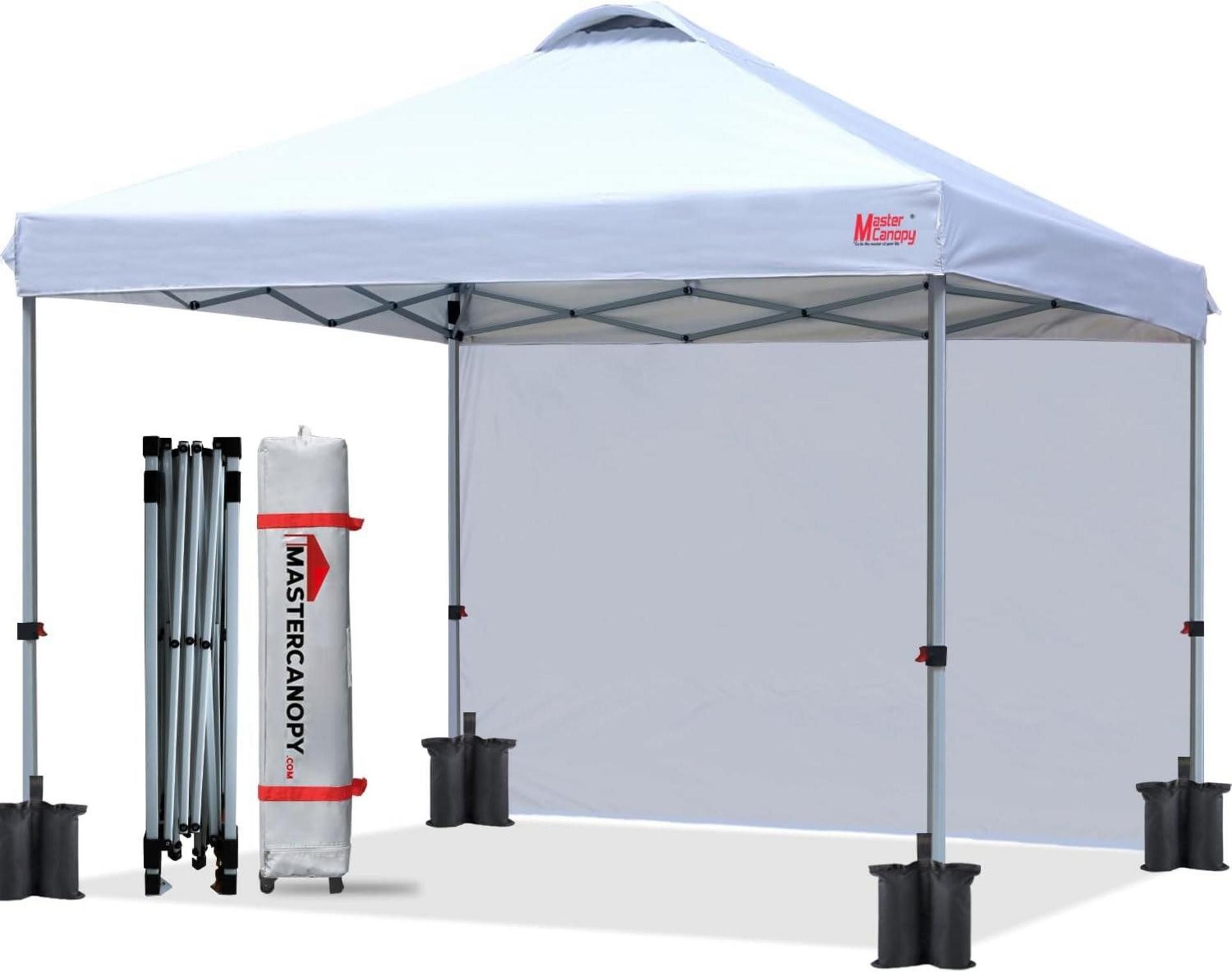 MasterCanopy Faltpavillon Pop up Pavillon Faltpavillon 3x3m Festzelt mit 1 Seitenwand