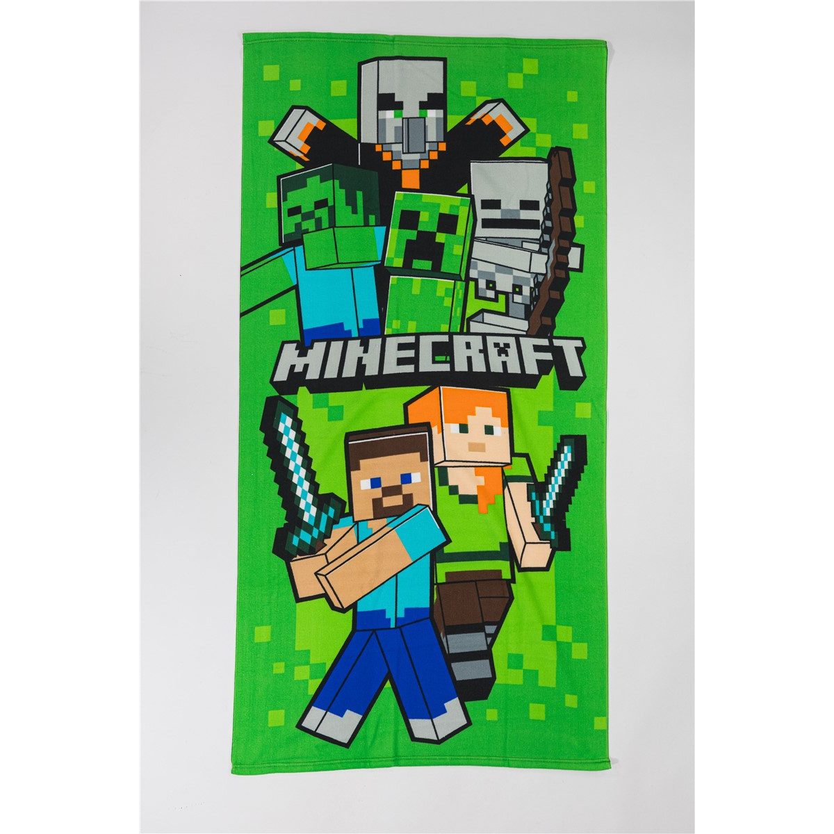Minecraft Strandtuch Badetuch 70 × 140 cm leicht und schnelltrocknend