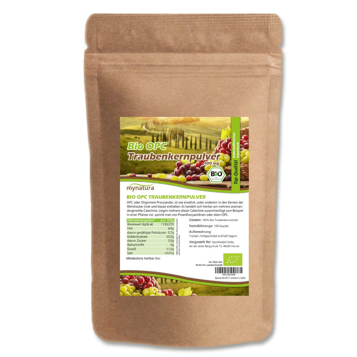 Mynatura Samen Mynatura Bio OPC Traubenkernextrakt Kapseln