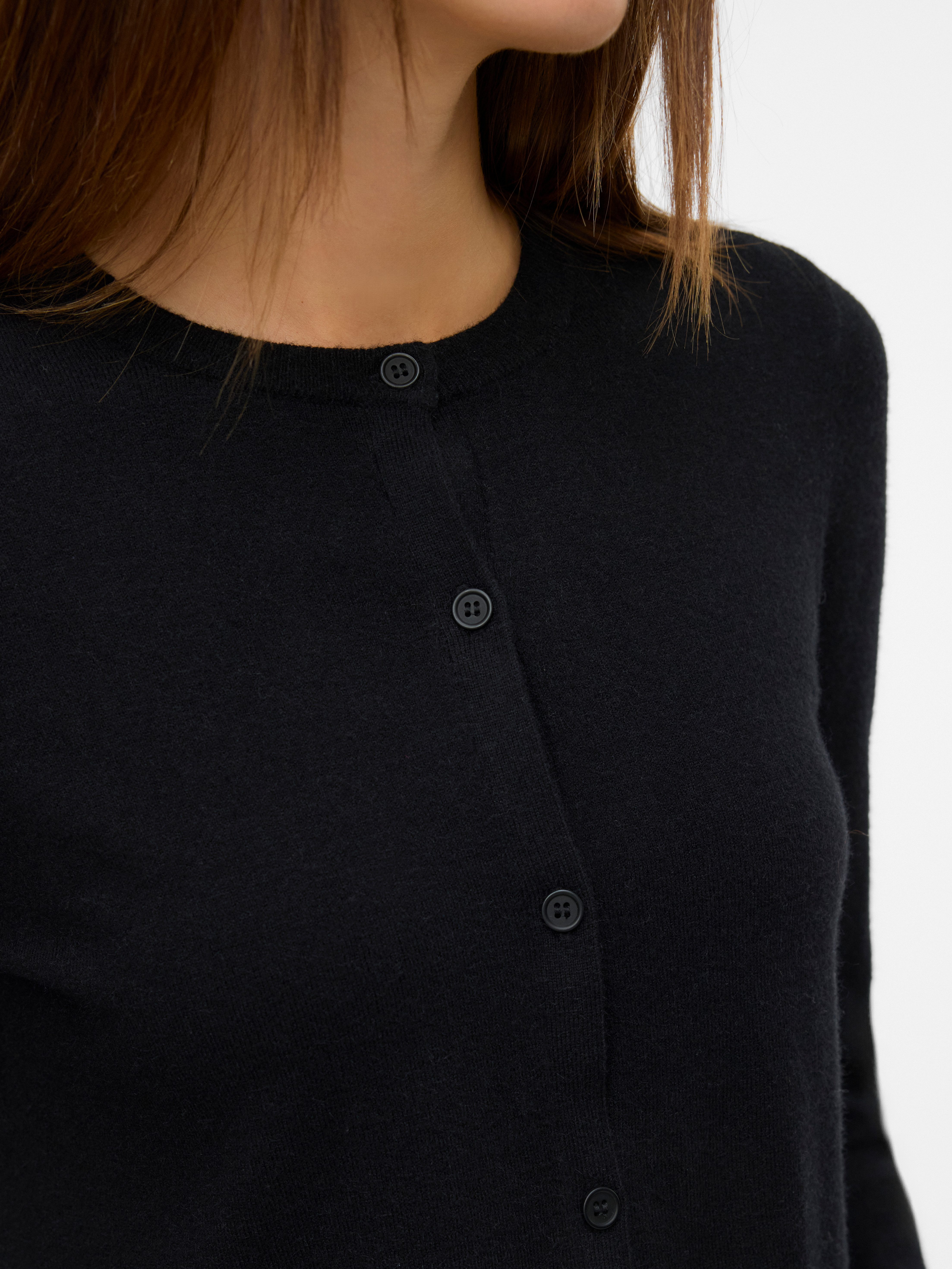 Vero Moda Strickjacke VMVICKY LS O-NECK BUTTON CARDIGAN NOOS