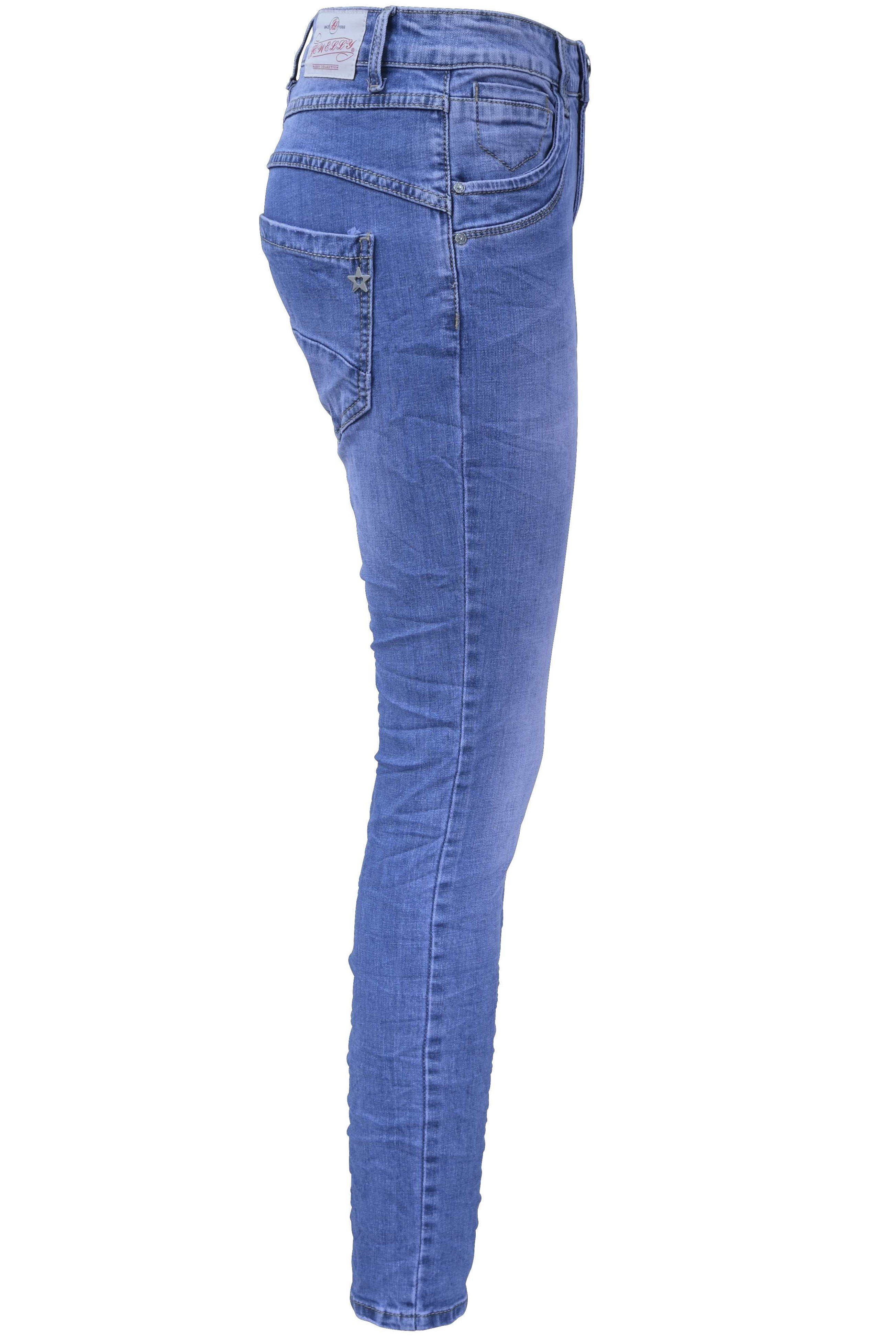 Jewelly Regular-fit-Jeans Stretch Jeans Five-Pocket im günstig online kaufen
