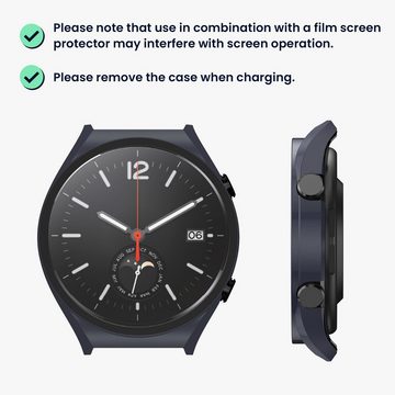 kwmobile Smartwatch-Hülle 2x Hülle für Xiaomi Watch S1, Fullbody Fitnesstracker Glas Cover Case Schutzhülle Set