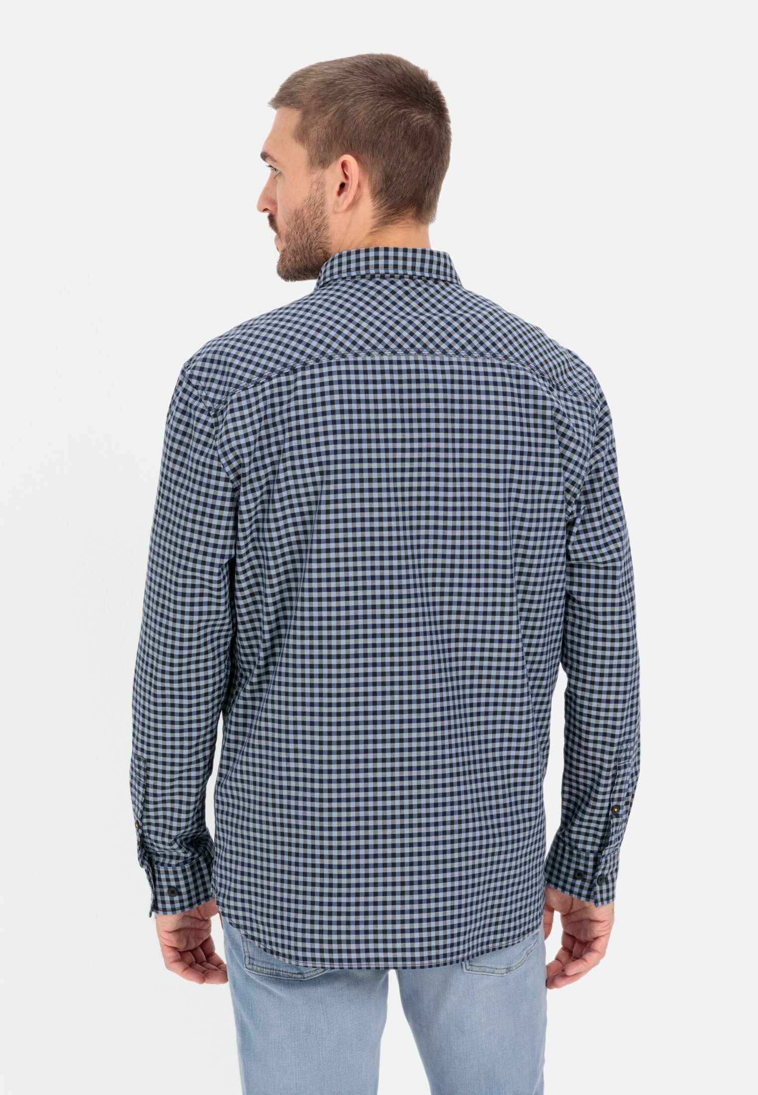 camel active Langarmhemd aus reiner Baumwolle Langarm Button-Down Button-Do günstig online kaufen