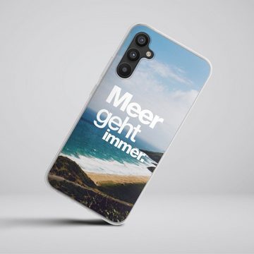 DeinDesign Handyhülle Meer Urlaub Sommer Meer geht immer, Samsung Galaxy A34 5G Silikon Hülle Bumper Case Handy Schutzhülle