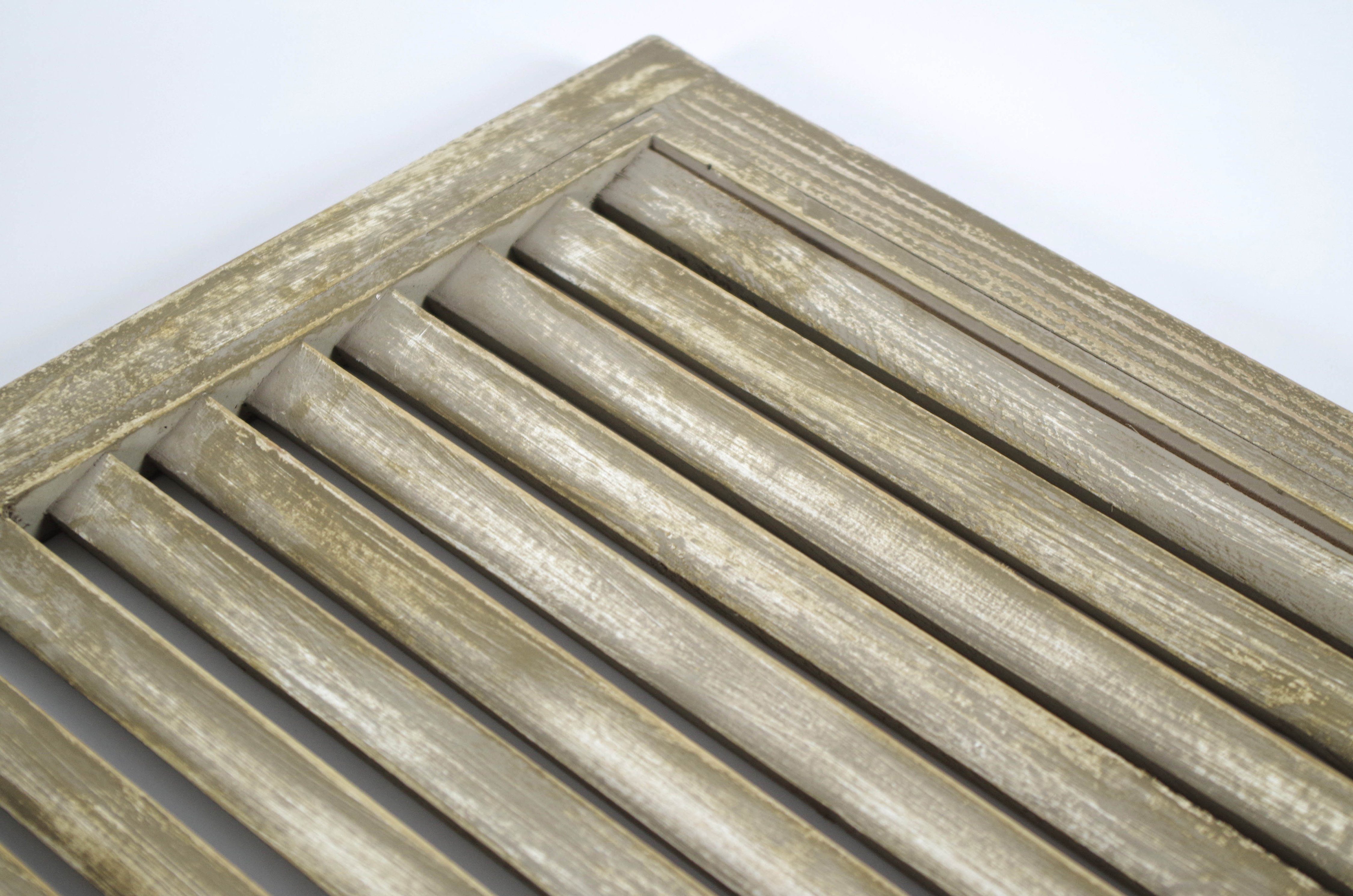 Kobolo Dekoobjekt Deko Fensterladen gray vintage - 40x115 cm, aus Holz