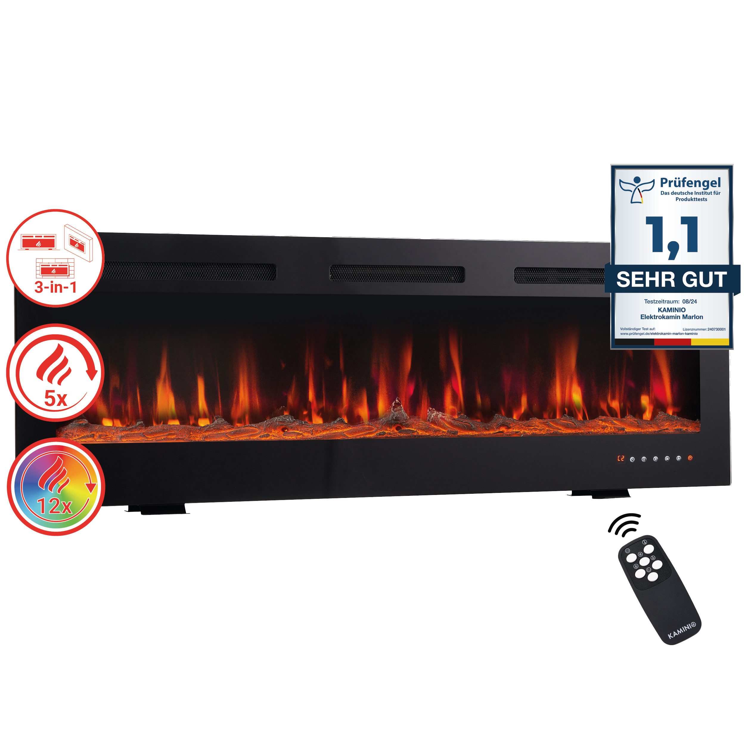KAMINIO Elektrokamin MARLON, 3in1 Kamin: Elektrischer günstig online kaufen