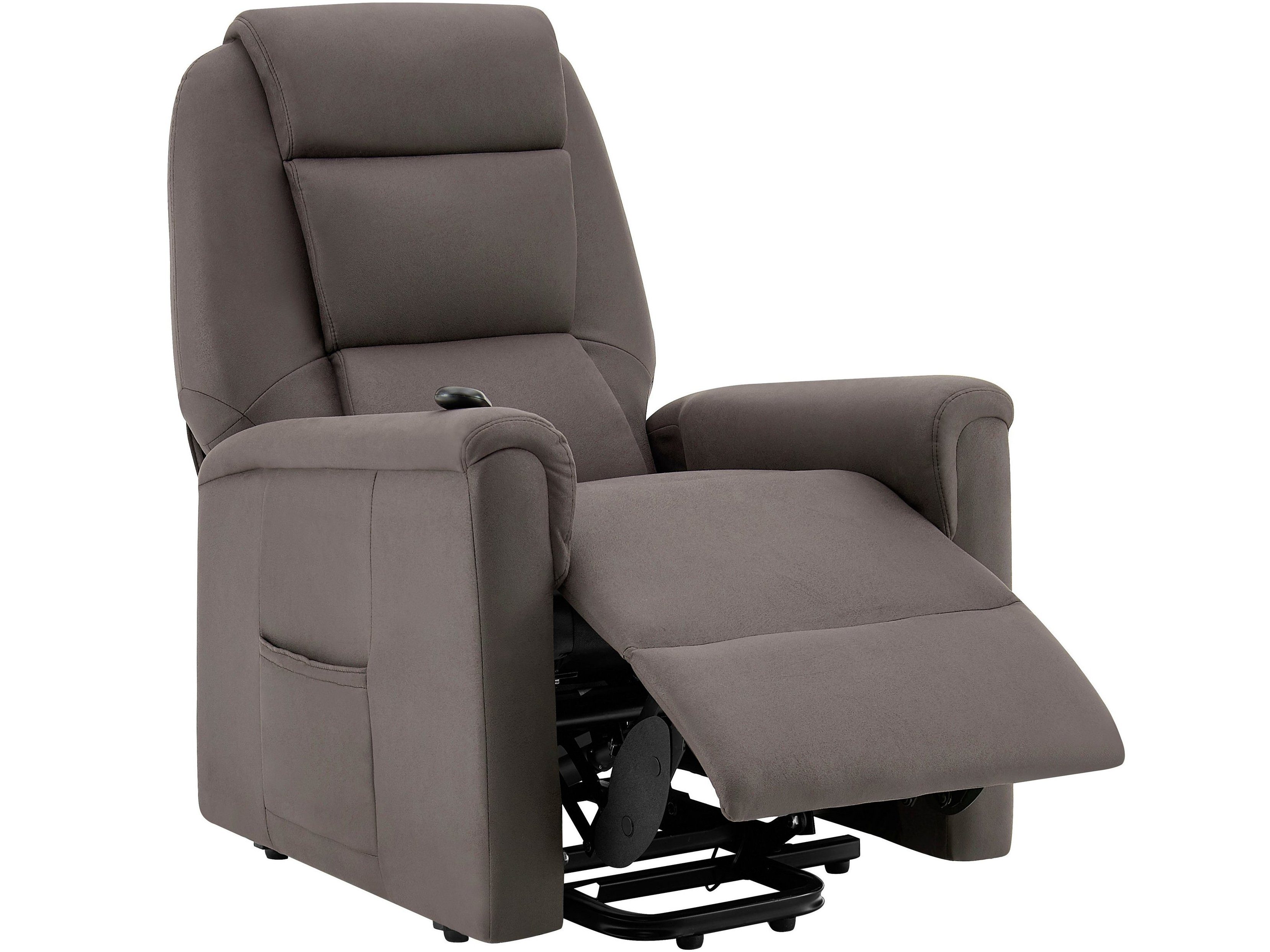 loft24 Polstersessel 50 mit Sitzhöhe Relaxfunktion, cm, Relaxsessel Helmer, elektrischer braun