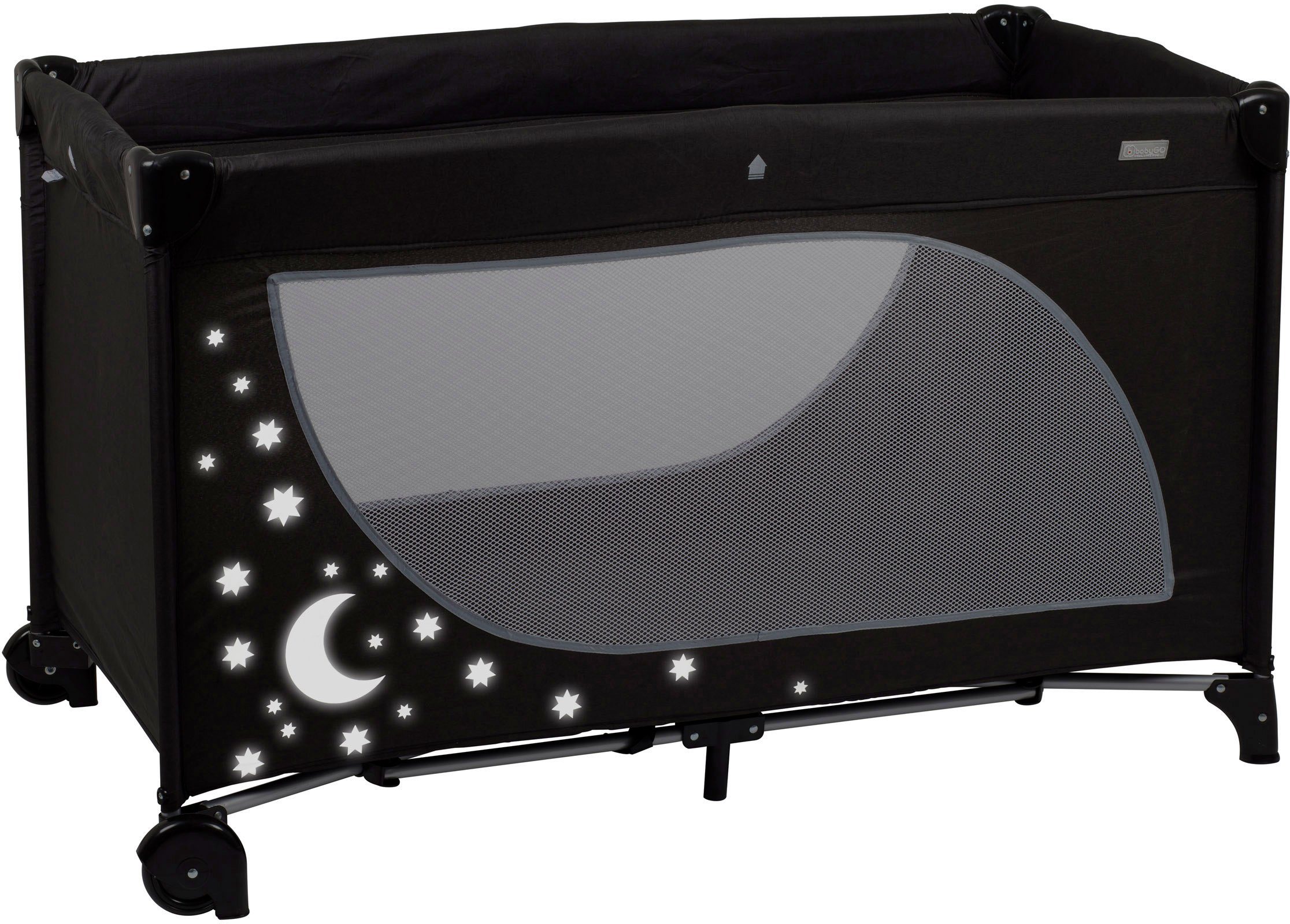 BabyGo Baby-Reisebett Moonstars, black günstig online kaufen