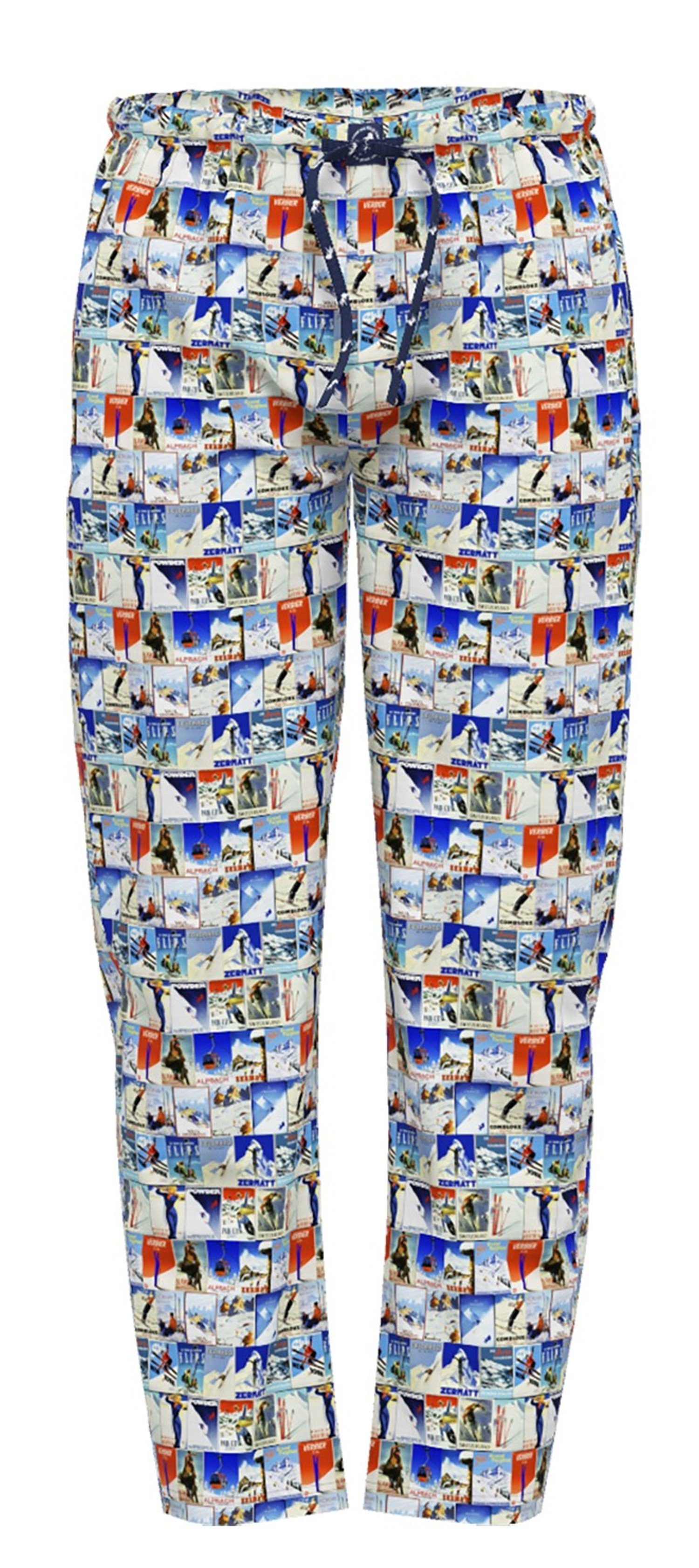 A Fish named Fred Pyjamahose Herren Pyjamahose (1-tlg) Baumwolle Modisches Design