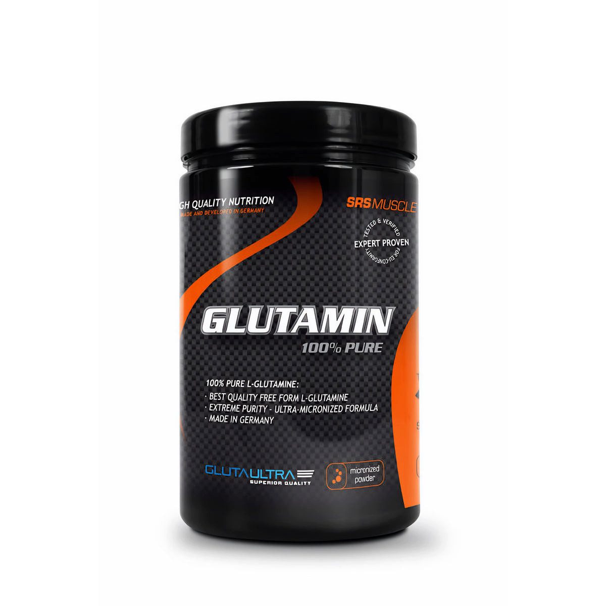 SRS International SRS Glutamin Pure Pulver Pulver, 1 er 500 g