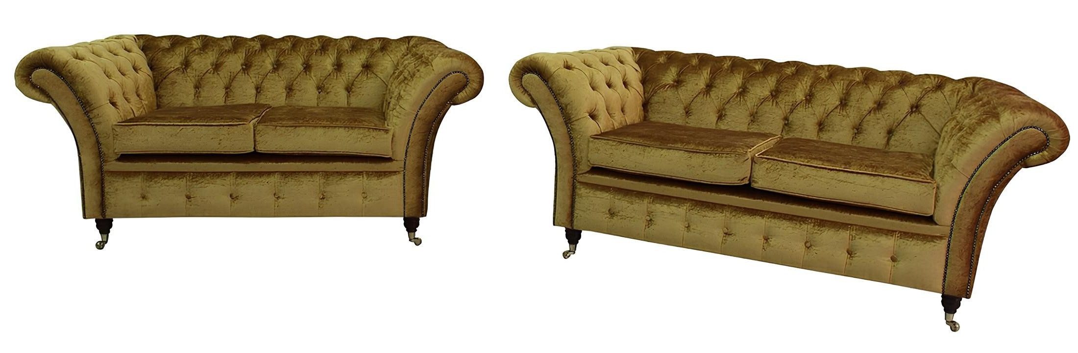Xlmoebel Chesterfield-Sofa Garnitur Polstermöbel Set Neu 3-Sitzer + 2-Sitzer, Hergestellt in Europa