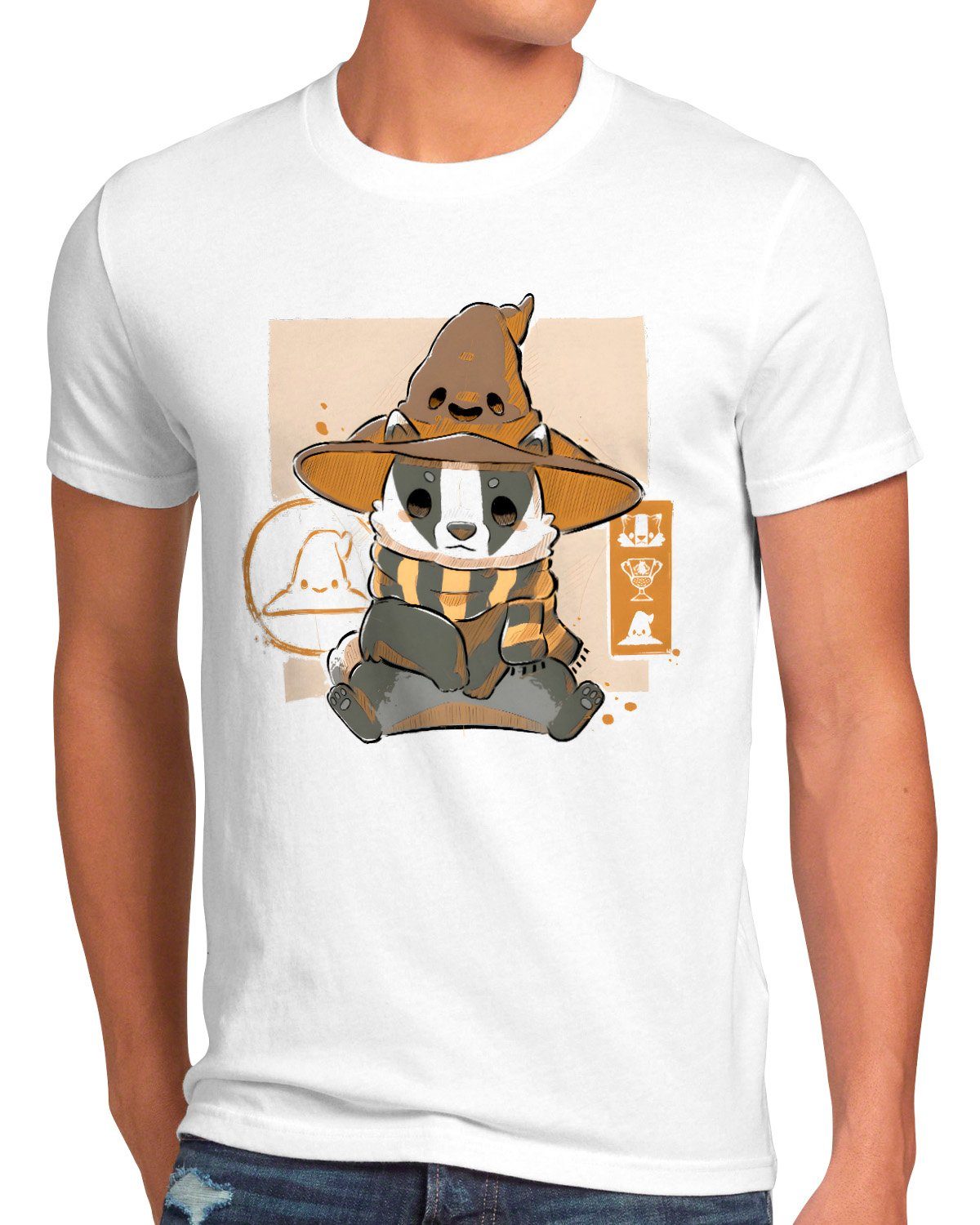 style3 Print-Shirt Herren T-Shirt Chibi Loyal potter harry hogwarts legacy gryffindor ravenclaw hufflepuff slytherin