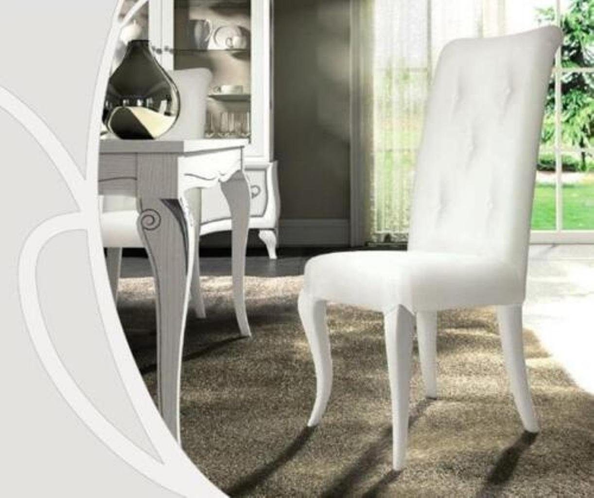 JVmoebel Esszimmerstuhl, Esszimmerstuhl Stuhl Esszimmer Modern Stuhle Holz Design Ess Weiß