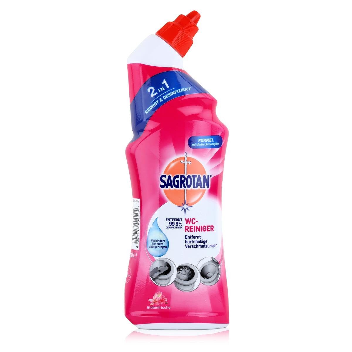Sagrotan WC-Reiniger Blütenfrische 750ml - WC-Frische (1er Pack) WC-Reiniger