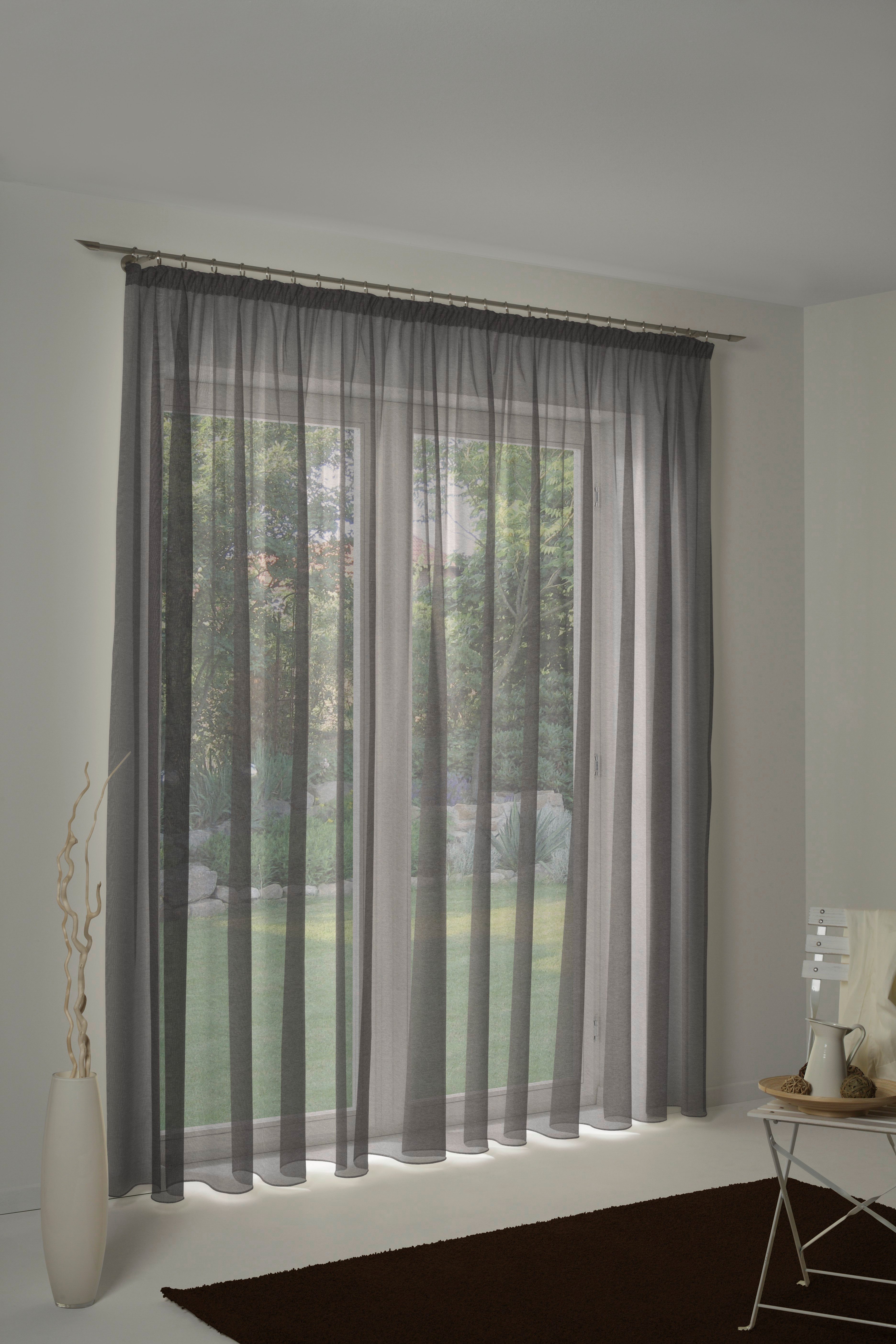 Wirth Vorhang LORCA (1 St), Kräuselband, halbtransparent