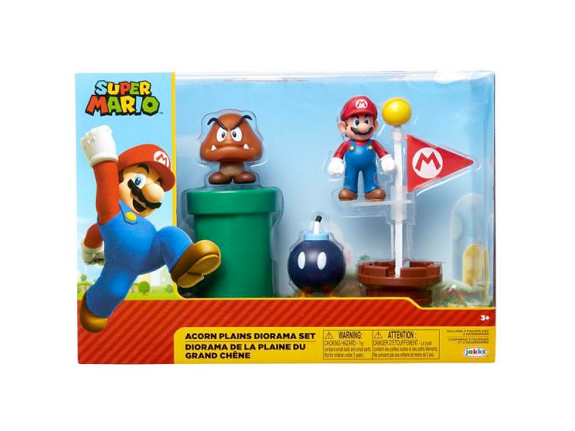 Super Mario Actionfigur Nintendo Super Mario Acorn Plains Diorama Set, 6,5 cm, (5-tlg)