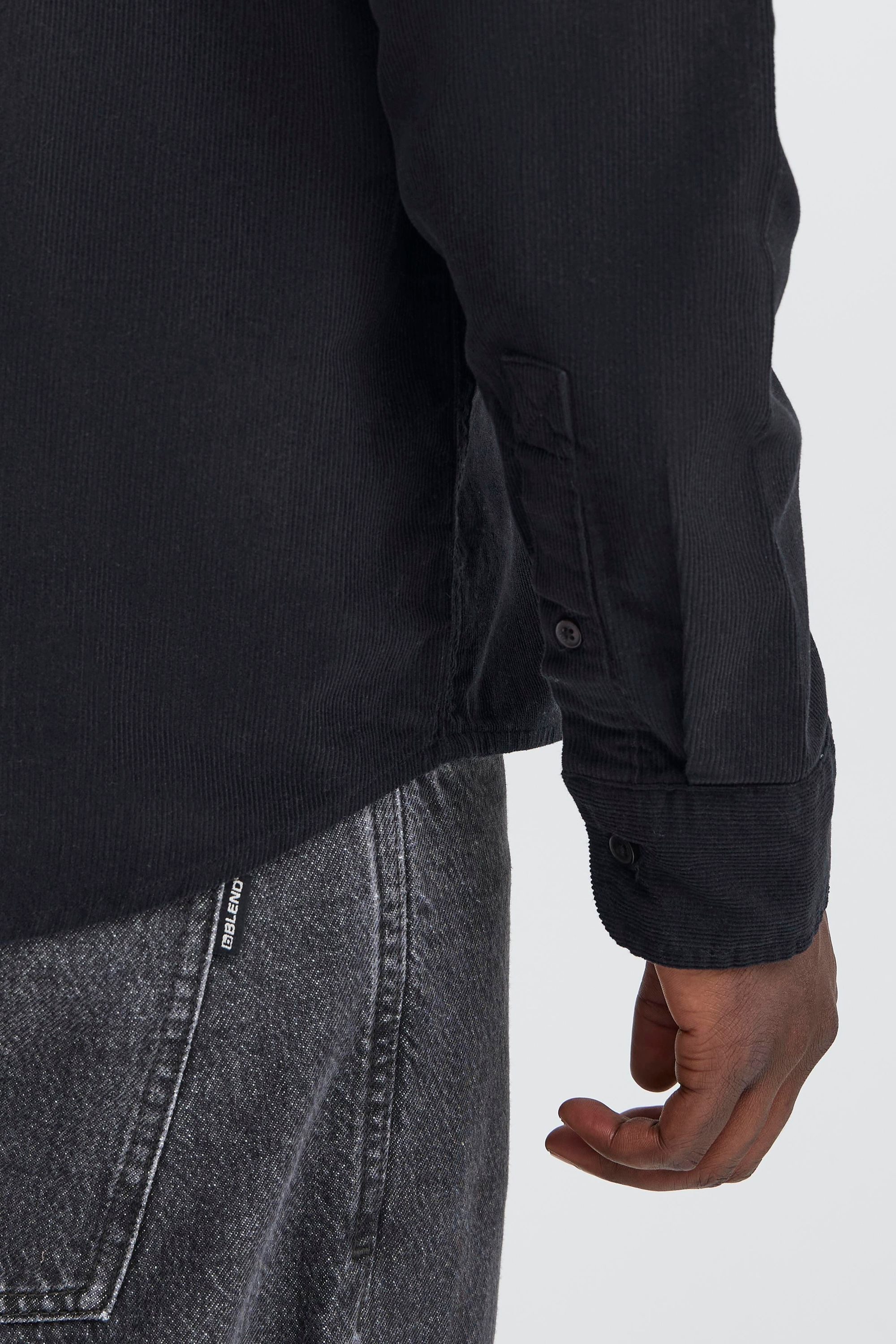 Blend Langarmhemd BHDemir Stilvolles Cordhemd mit Brusttasche