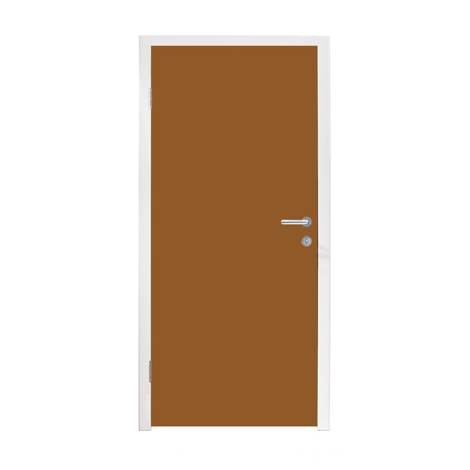 MuchoWow Türtapete Braun - Erdton - Unifarben, Matt, bedruckt, (1 St), Fototapete für Tür, Türaufkleber, 75x205 cm