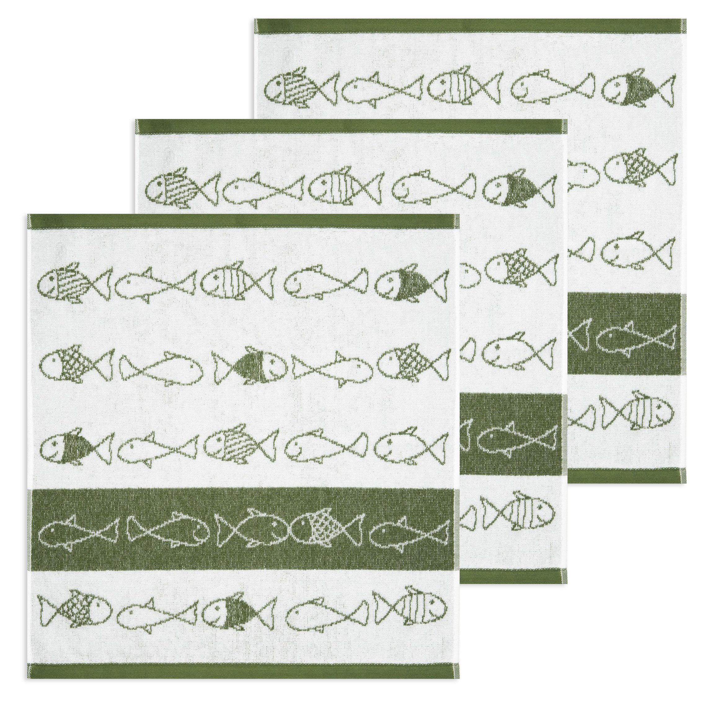 Kracht Geschirrtuch Kiss Fish, (Set, 3-tlg., günstig online kaufen