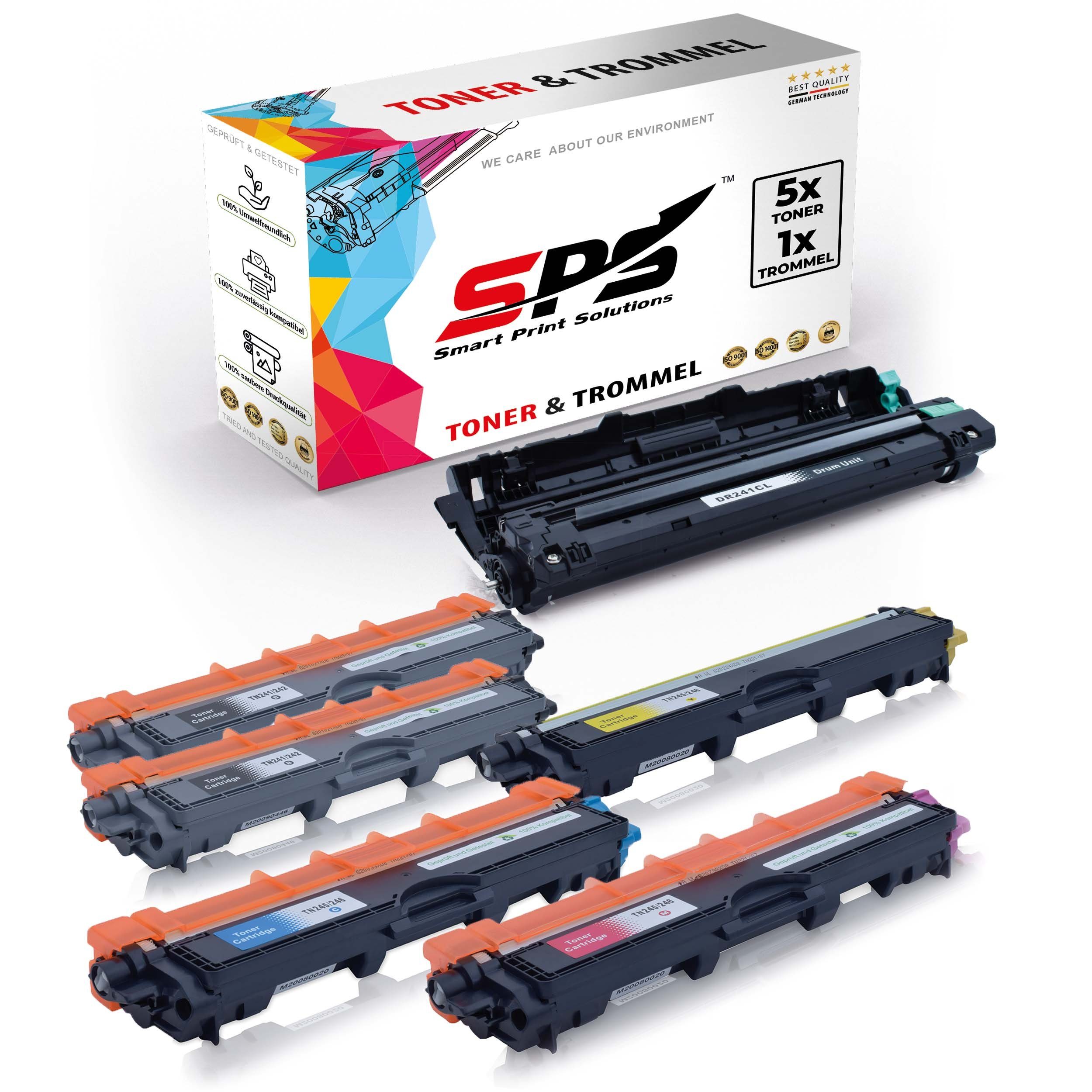 SPS Tonerkartusche Kompatibel für Brother DCP-9015 DR-241CL TN-241BK, (6er Pack)