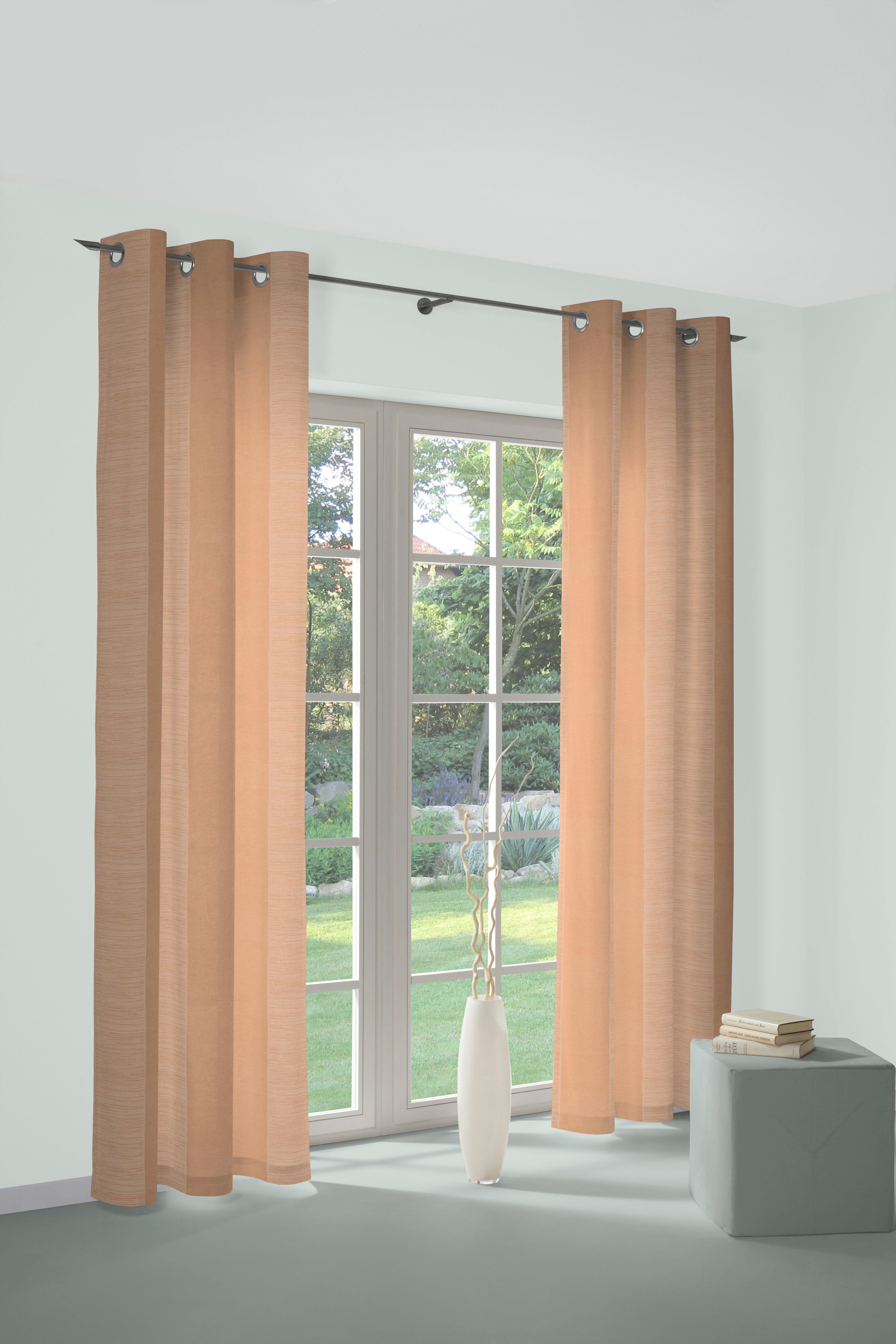 Wirth Vorhang Niederau (1 St), Ösen, blickdicht, Jacquard