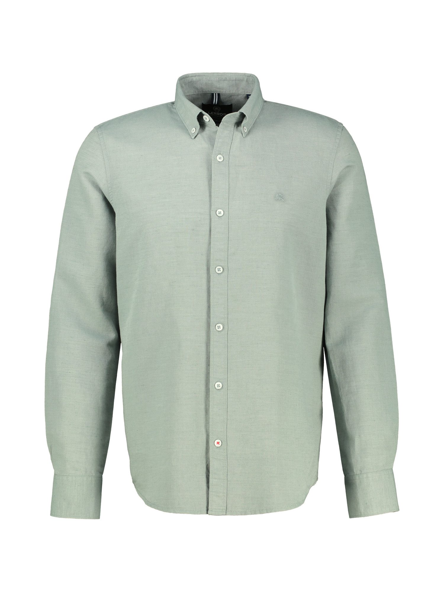 LERROS Langarmhemd Herrenhemd aus Baumwoll-Leinen-Mix Baumwoll‑Leinen Mix, Langarm, krempelbar, ideal für warme Tage