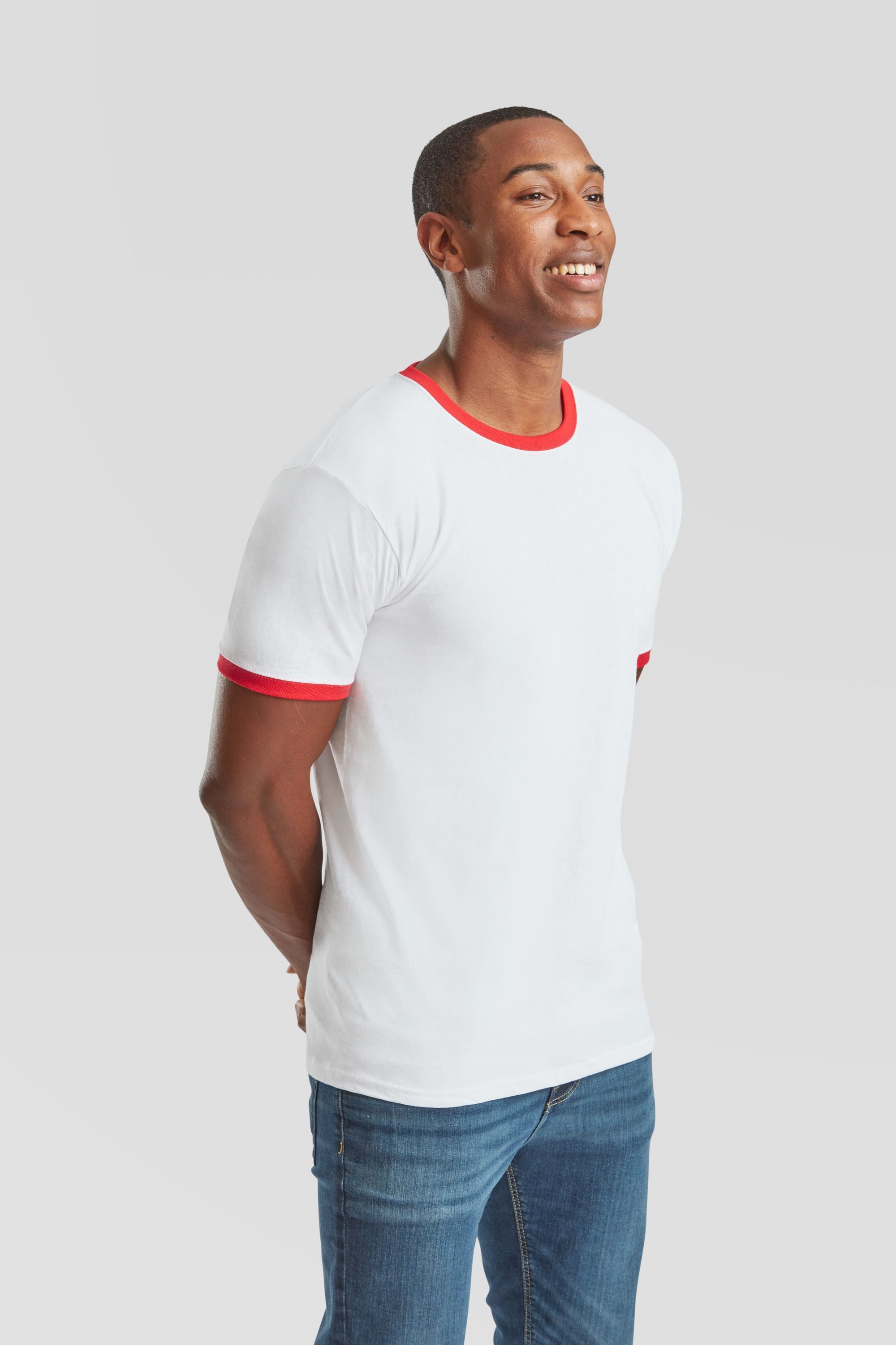 Fruit of the Loom Rundhalsshirt Fruit of the Loom Valueweight Ringer T – Bild 4 von 5