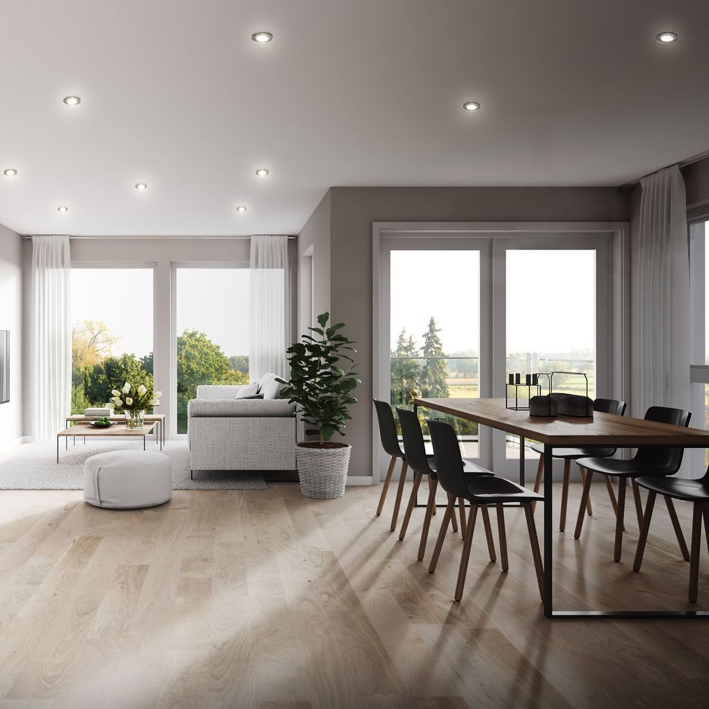 B.K.Licht LED Einbaustrahler LED Bad-Einbauleuchten ultraflach Terrasse Feuchtraum IP65, getrennt schaltbar, LED fest integriert, 3000K - Warmweiß, Einbauspots schwarz Decke 5W schwenkbar Wohnzimmer Flur Küche BKL1583