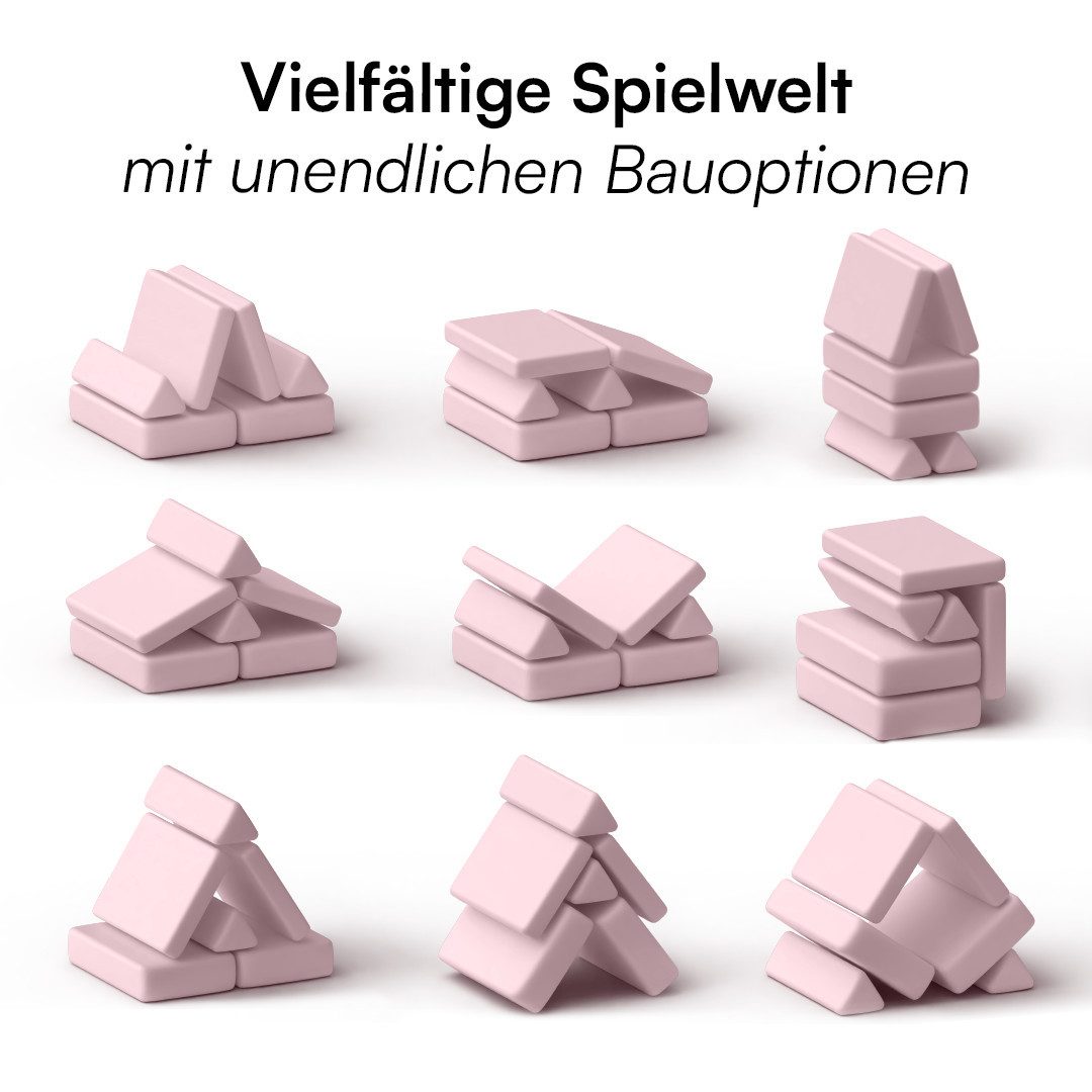 Bellabino Kindersofa Nile aus Schaumstoff Teilen, modulare Kinderspielcouch aus Cord, Lila, Maxi-Variante, Cordbezug abnehmbar & waschbar, 160x52x75cm, Oeko-Tex – Bild 4 von 5