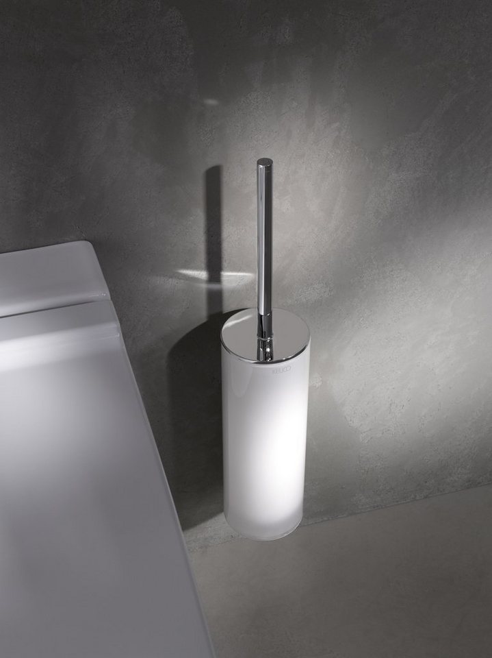 Keuco WC-Reinigungsbürste Edition 400, Toilettenbürsten-Garnitur aus  mattiertem Kristallglas, zur