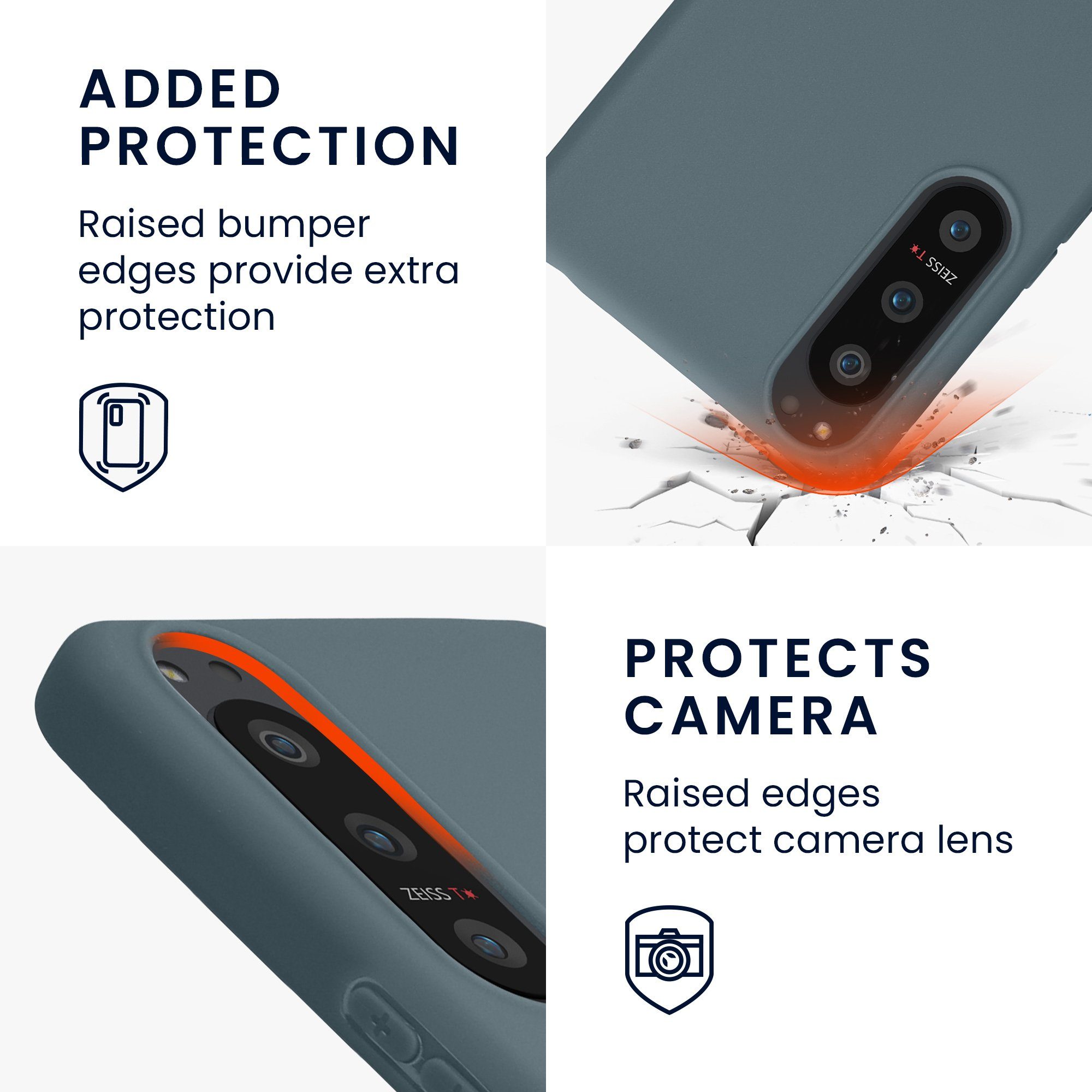 kwmobile Handyhülle Hülle für Sony Xperia 5 IV, Hülle Silikon - Soft Handyhülle - Handy Case Cover