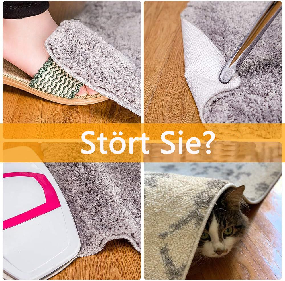 Minicloss Antirutsch Teppichunterlage Teppich Antirutschunterlage Teppich Pads Antirutschmatte, (4-St), für Parkett, Laminat, Fliesen, Kork und Vinyl geeignet