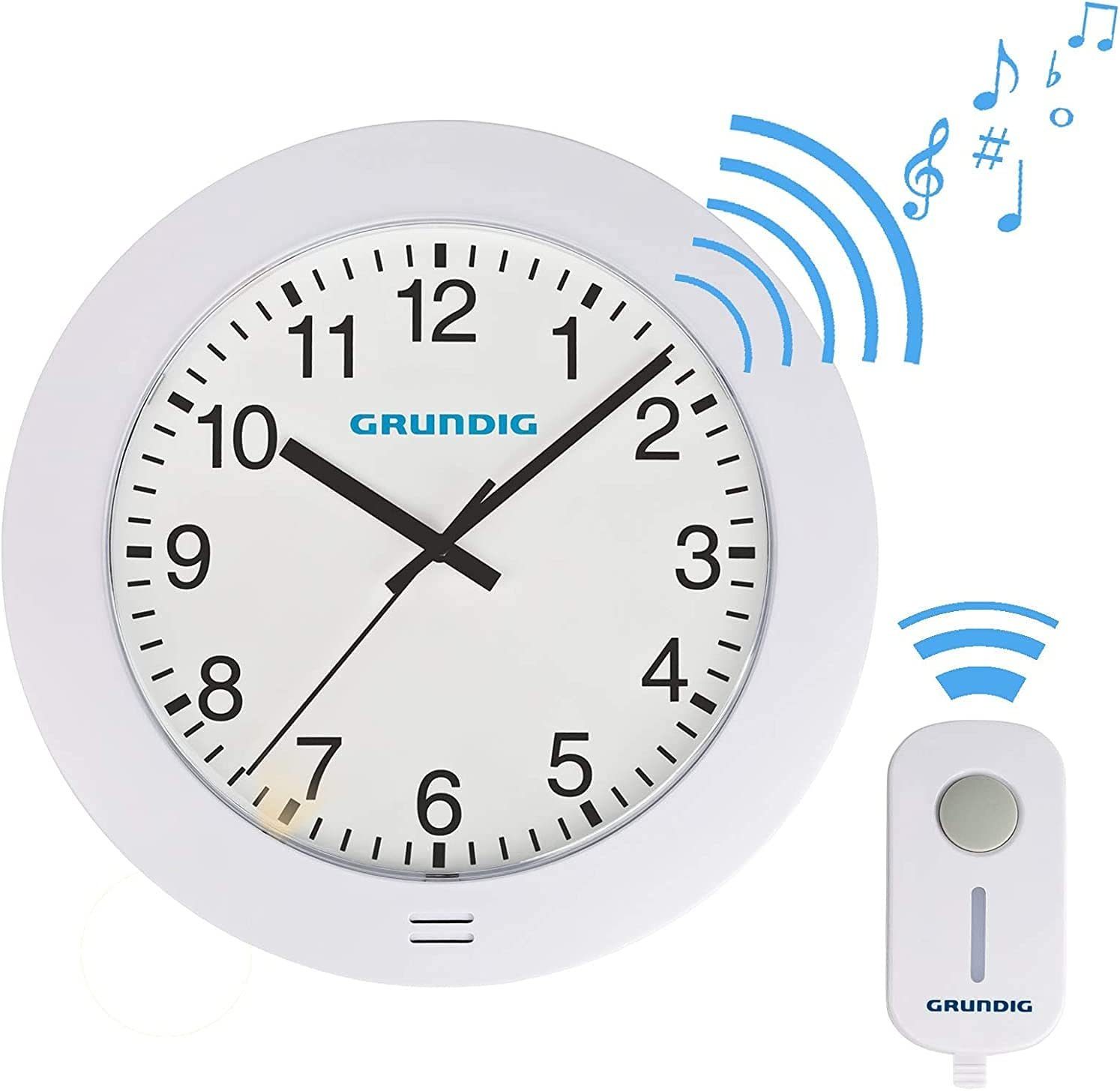 Grundig Wanduhr Wanduhr Uhr mit Türklingel Grundig 2in1 (45 Klänge,Reichwei günstig online kaufen