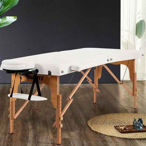 COSTWAY Massageliege Mobile Massagebett, Holzgestell, tragbar