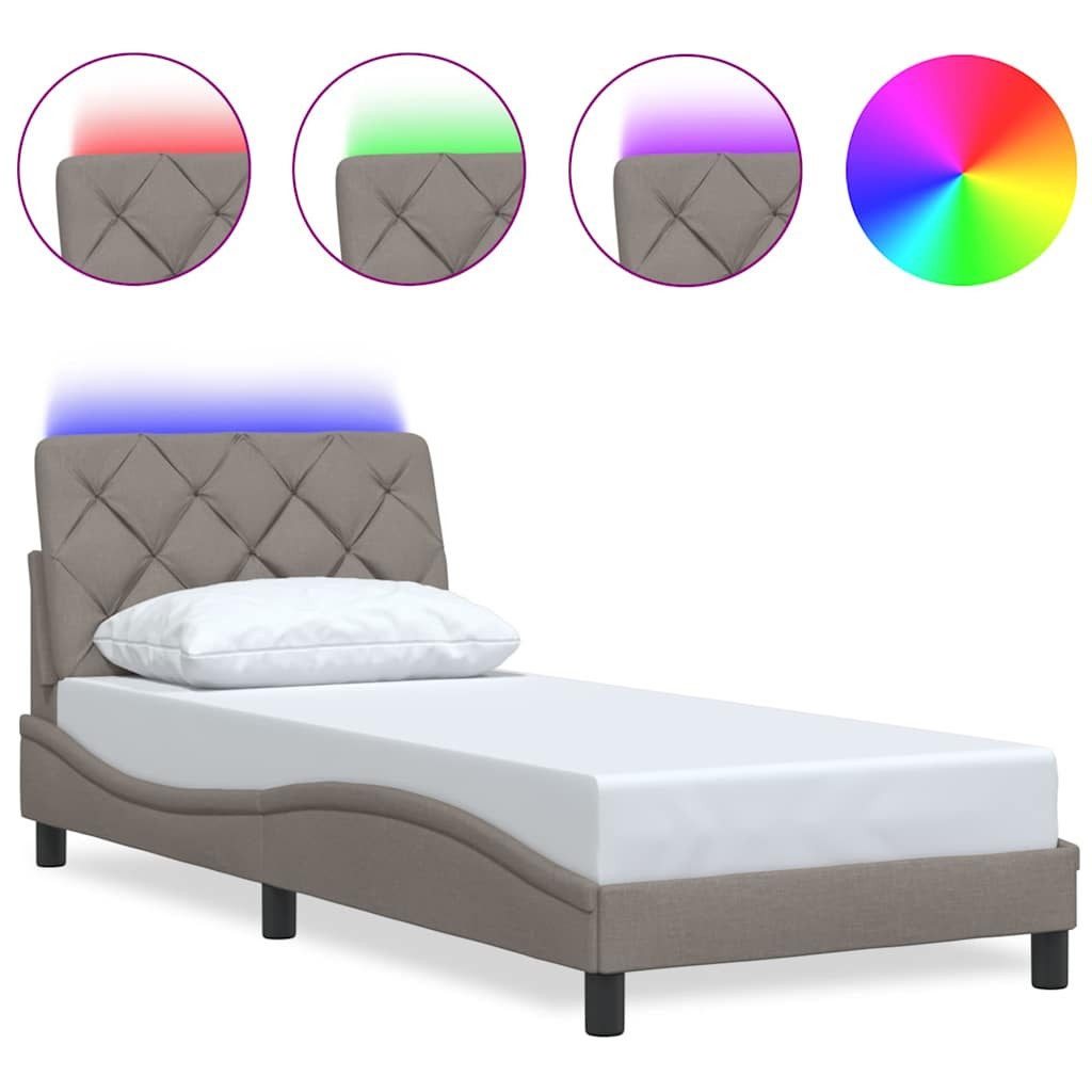 vidaXL Bett Bettgestell mit LED ohne günstig online kaufen