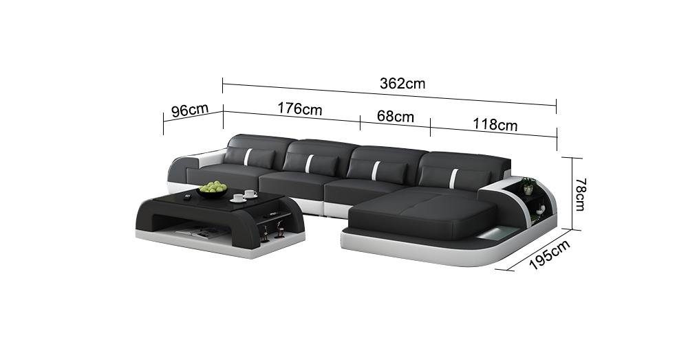 Ecksofa, Ecksofa Couch Sofa Wohnlandschaft Design L-Form Couch JVmoebel