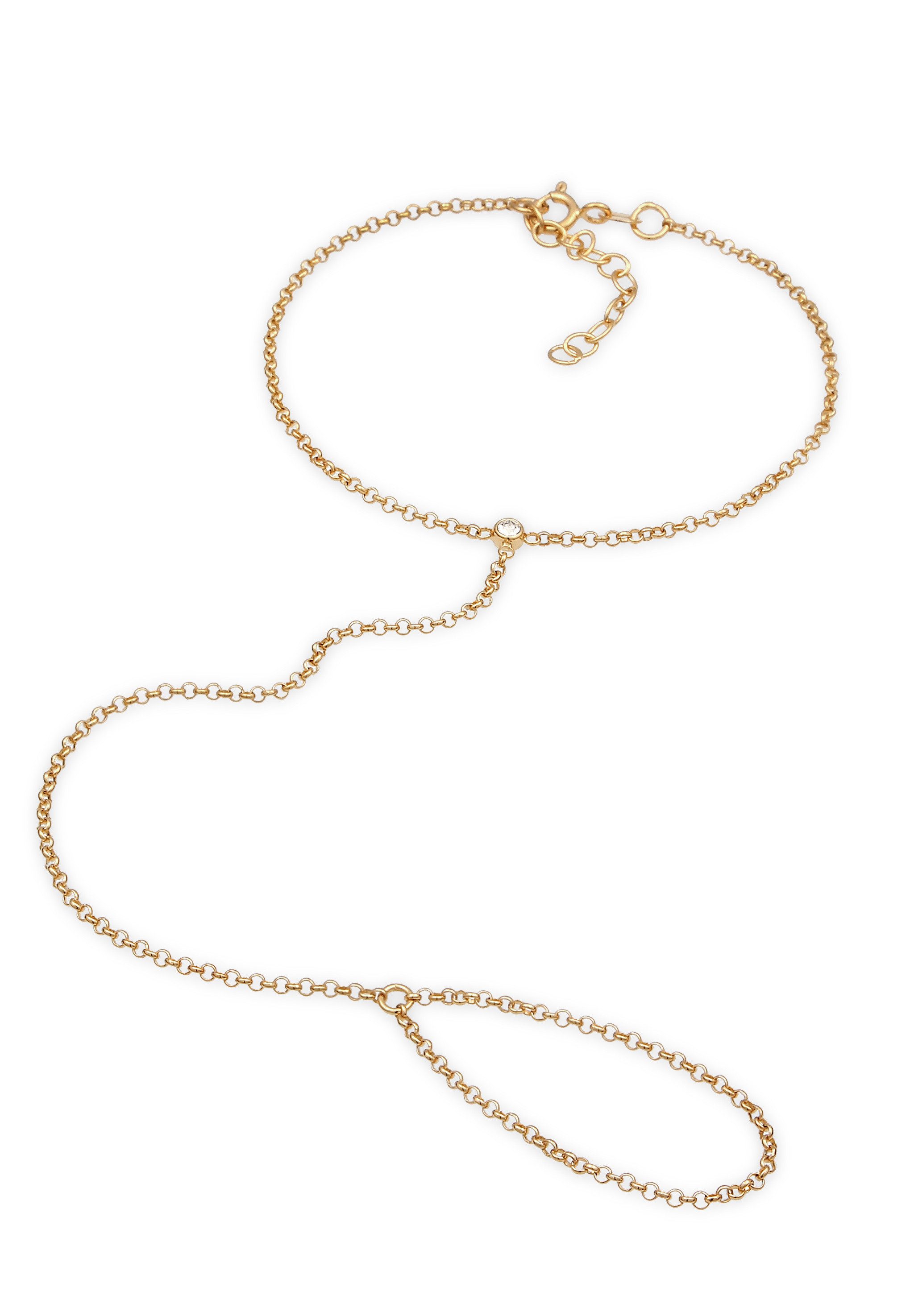 Elli Armband Handkette Weiß 925 Silber, günstig online kaufen