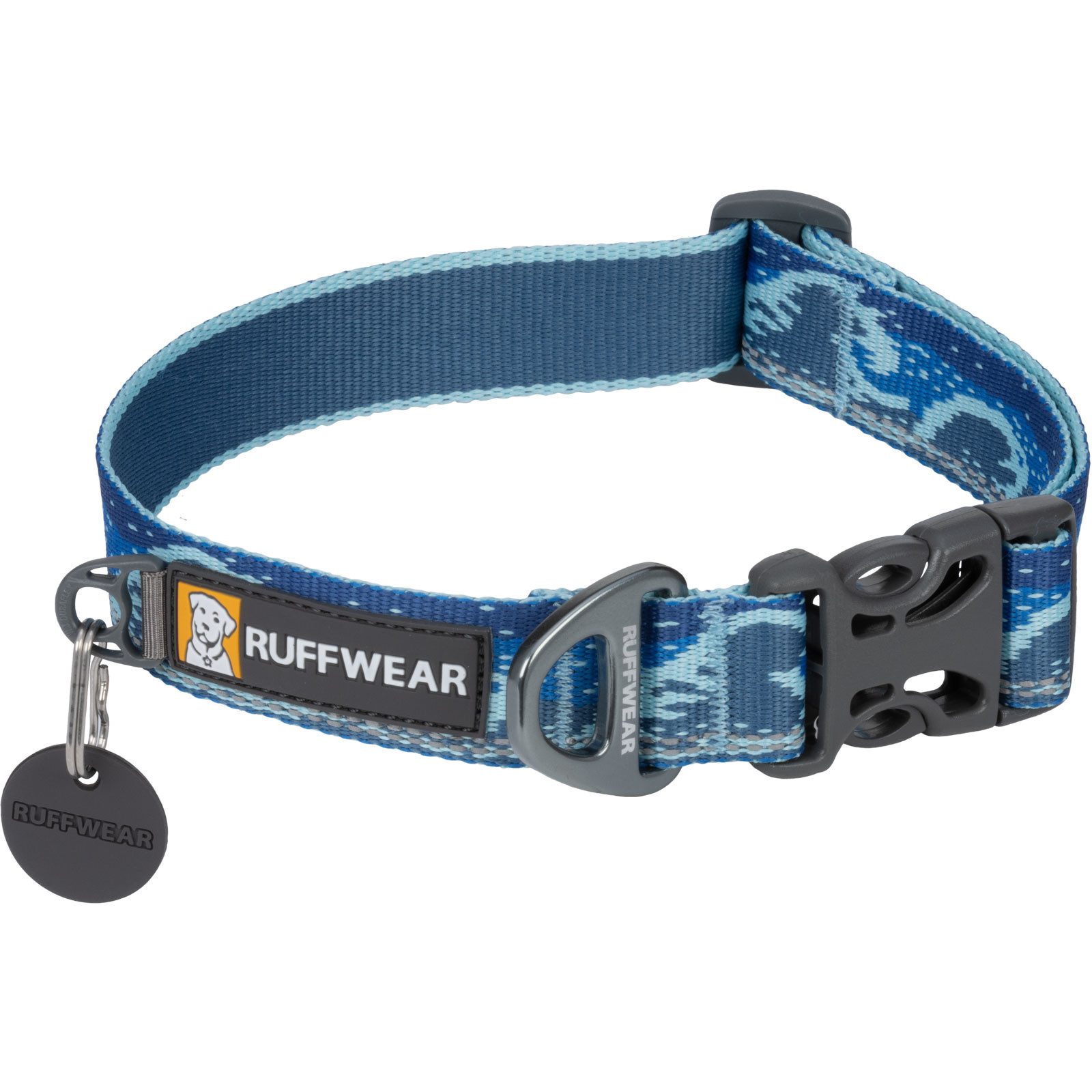 Ruffwear Hunde-Halsband CRAG™ COLLAR 25802-976, Webgurt: 100% polyester Tubelok V-Ring: eloxiertes 6061-T6 Aluminium Klickverschluss: seitlicher ITW Nexus Airloc, Verstellbar, Klickverschluss, Reflektoren