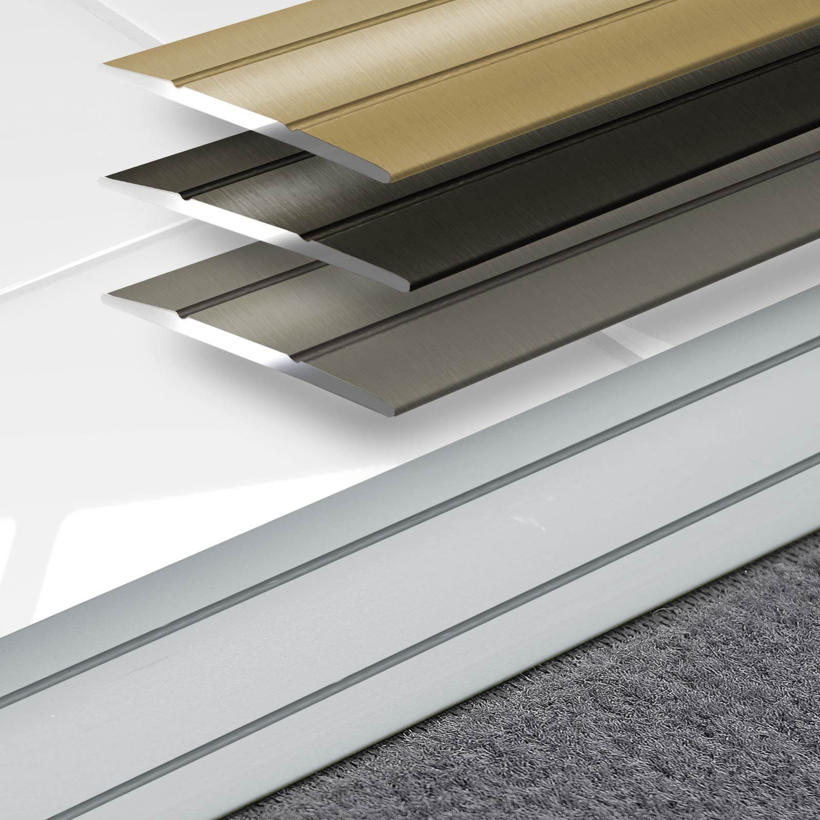 Karat Übergangsprofil Firm 36 mm, Profil, 4 Farben & 3 Größen, Selbstklebend, C-Form